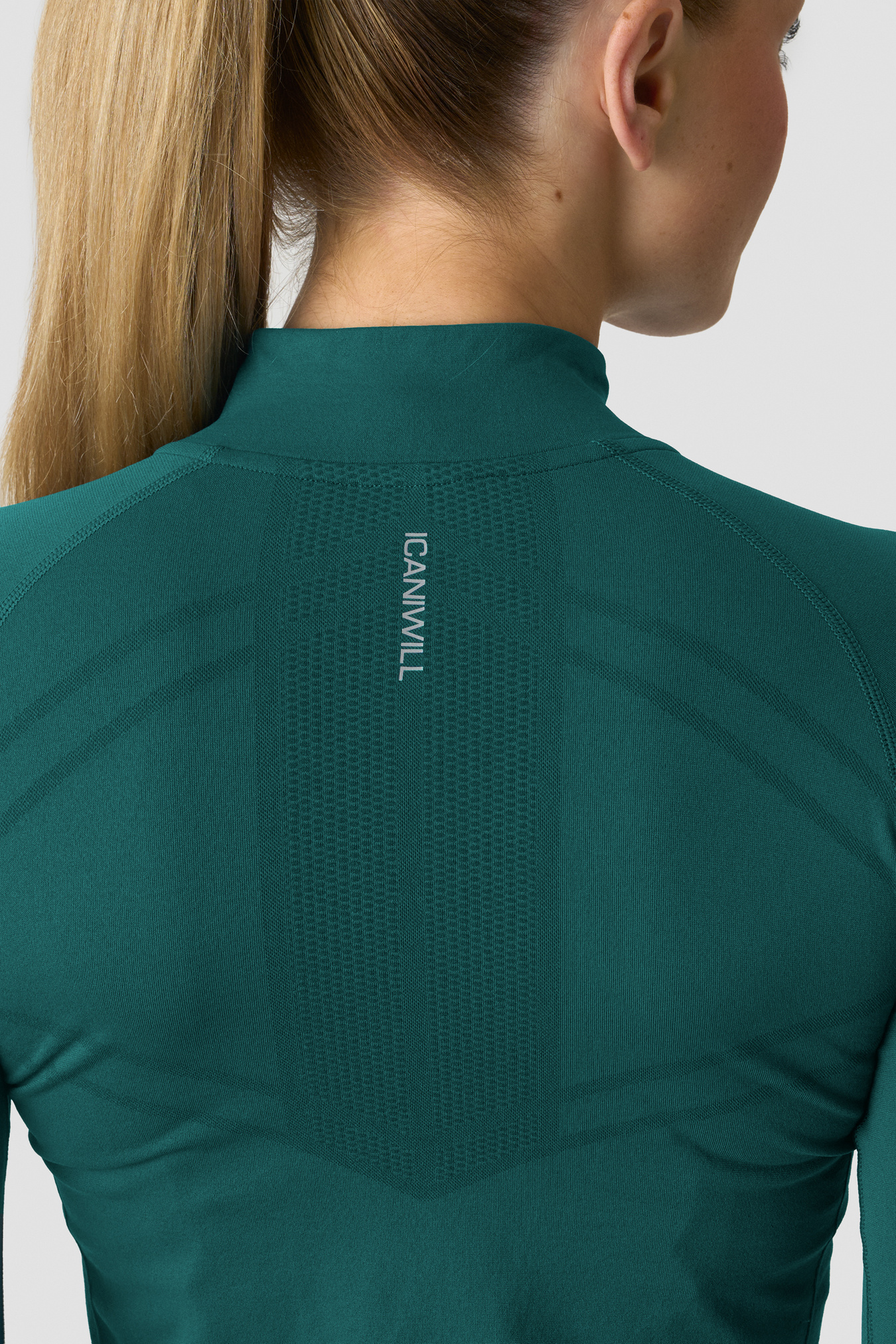 Define Seamless 1/4 Zip Dark Teal Green - Bild 4