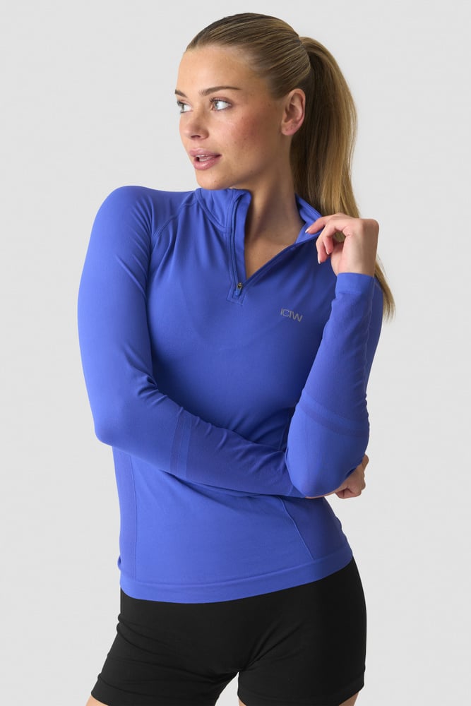 Define Seamless 1/4 Zip Virtual Blue