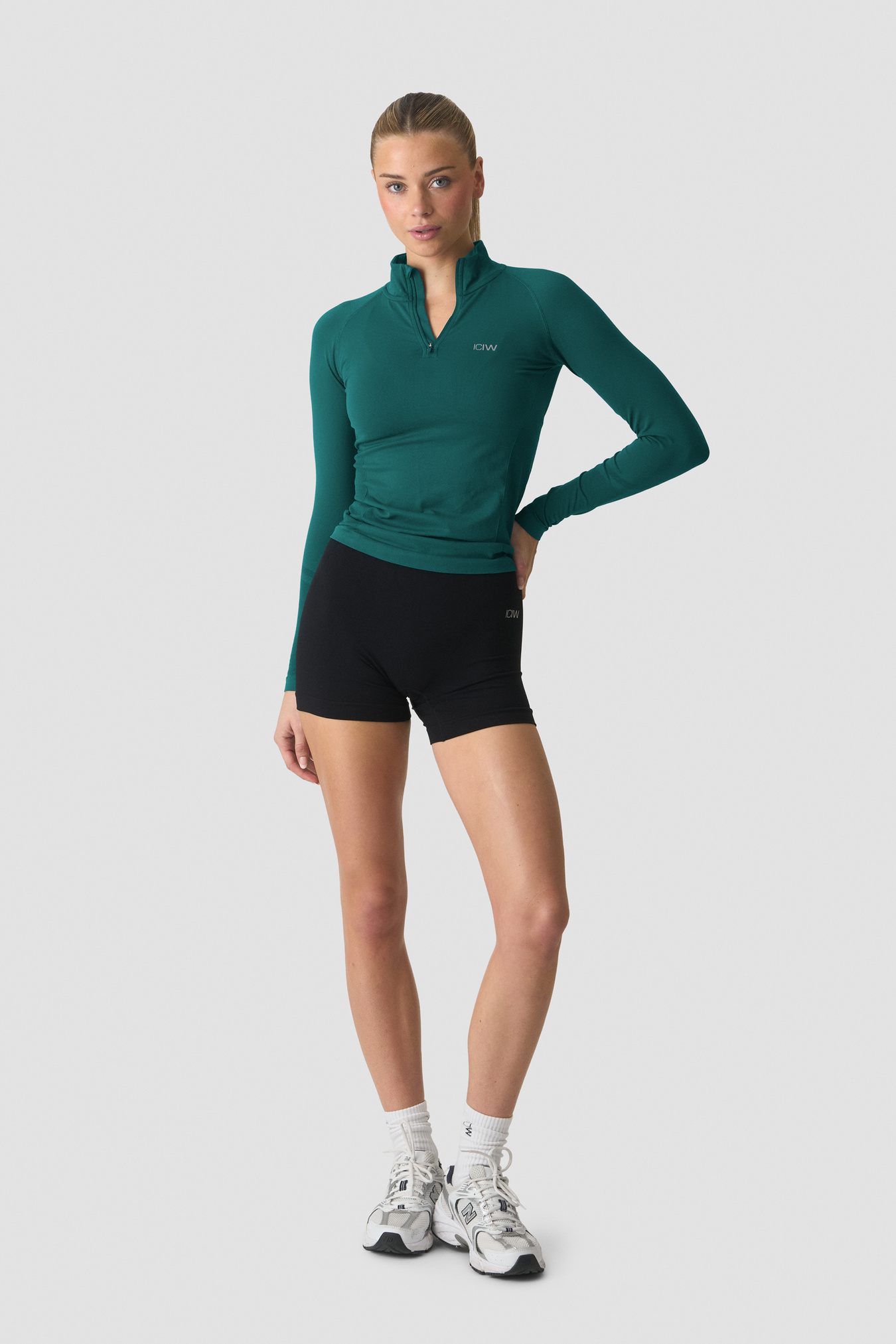 Define Seamless 1/4 Zip Dark Teal Green - Bild 5