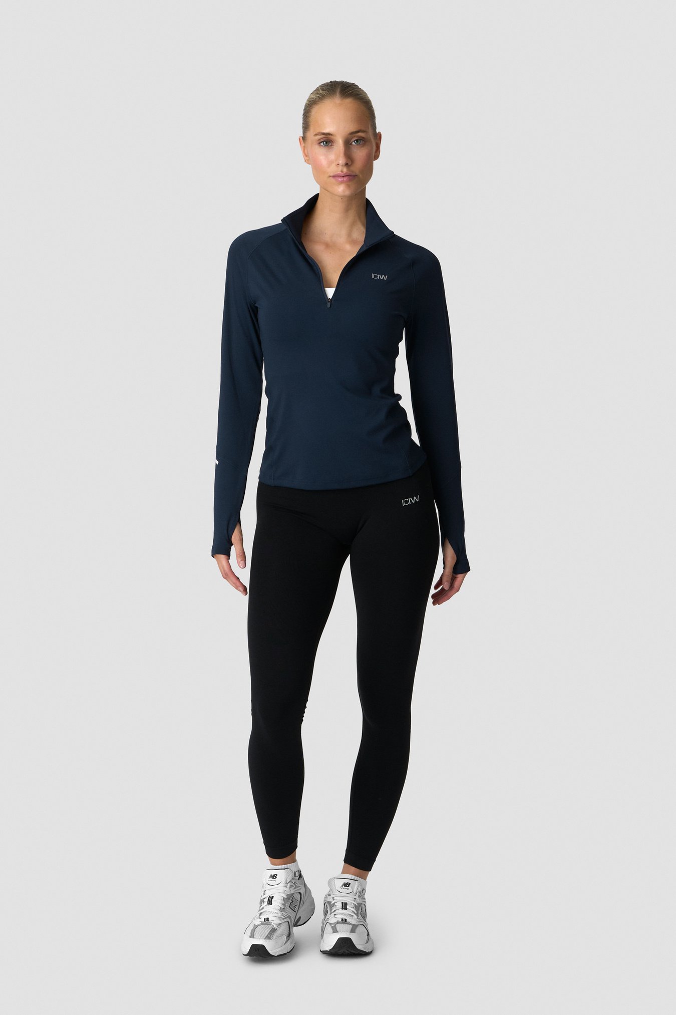 Everyday Long Sleeve 1/4 Stripe Zipper Midnight Blue - bild 4