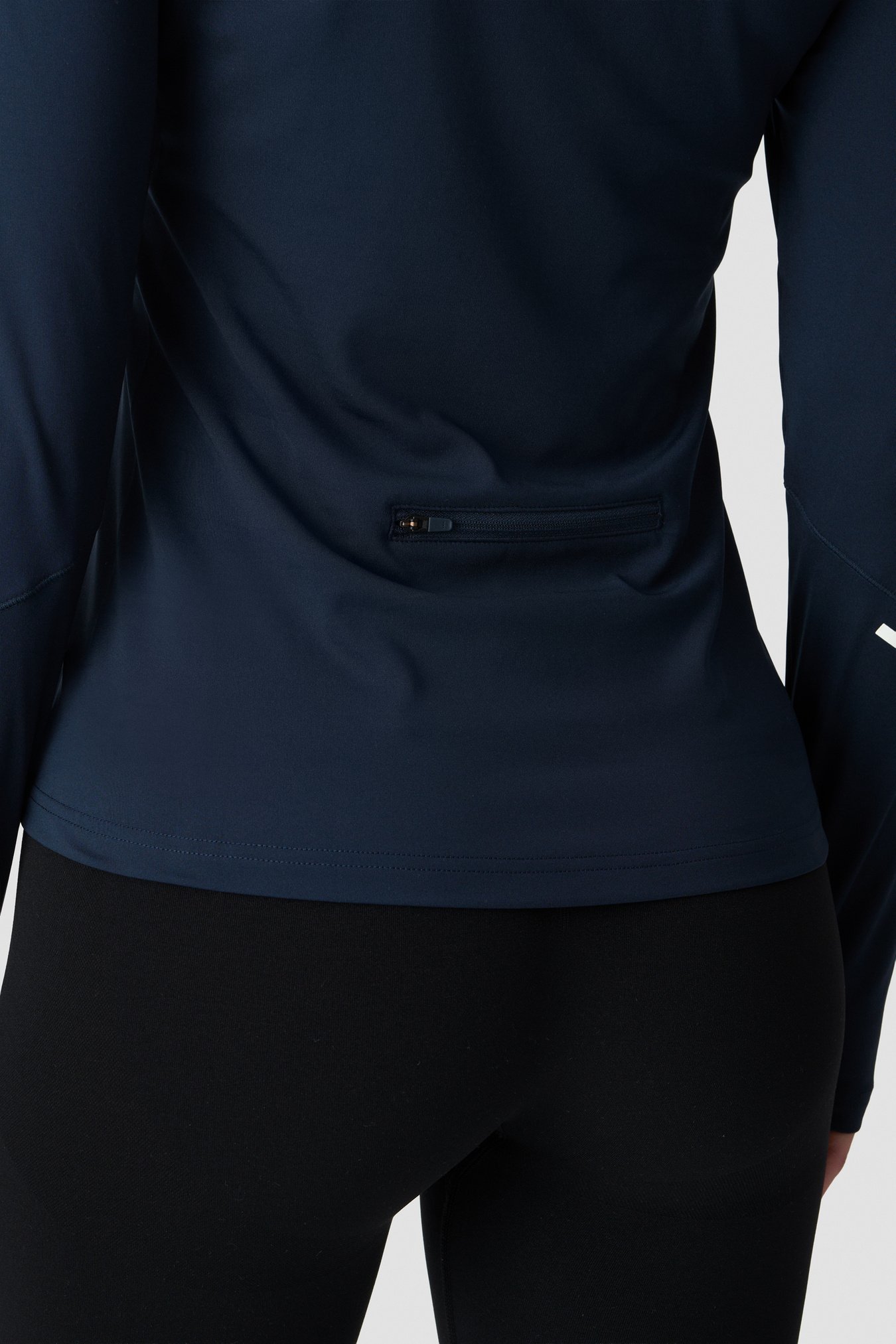 Everyday Long Sleeve 1/4 Stripe Zipper Midnight Blue - bild 1