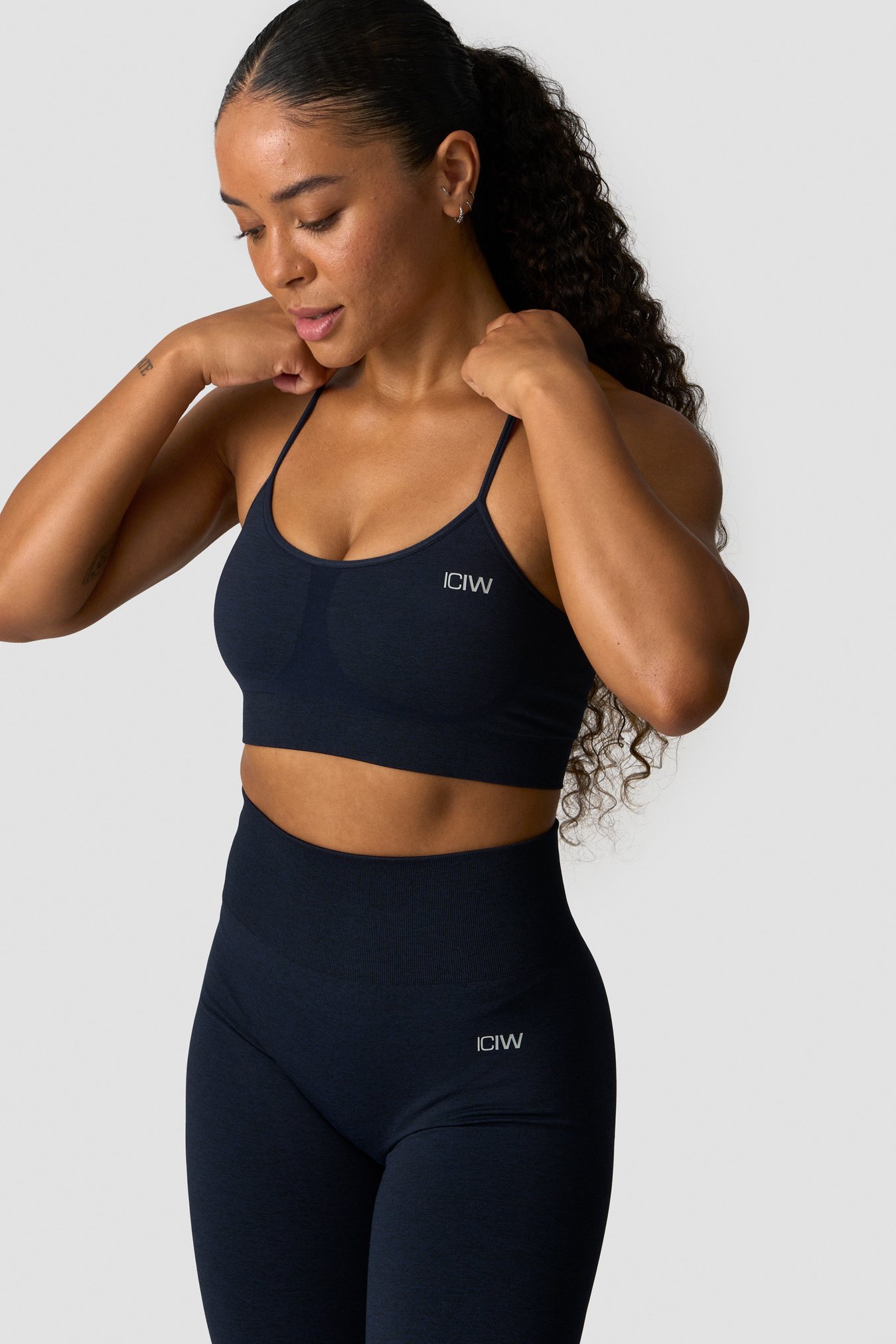 Shape Seamless Strappy Sports Bra Dark Navy Melange - billede 2