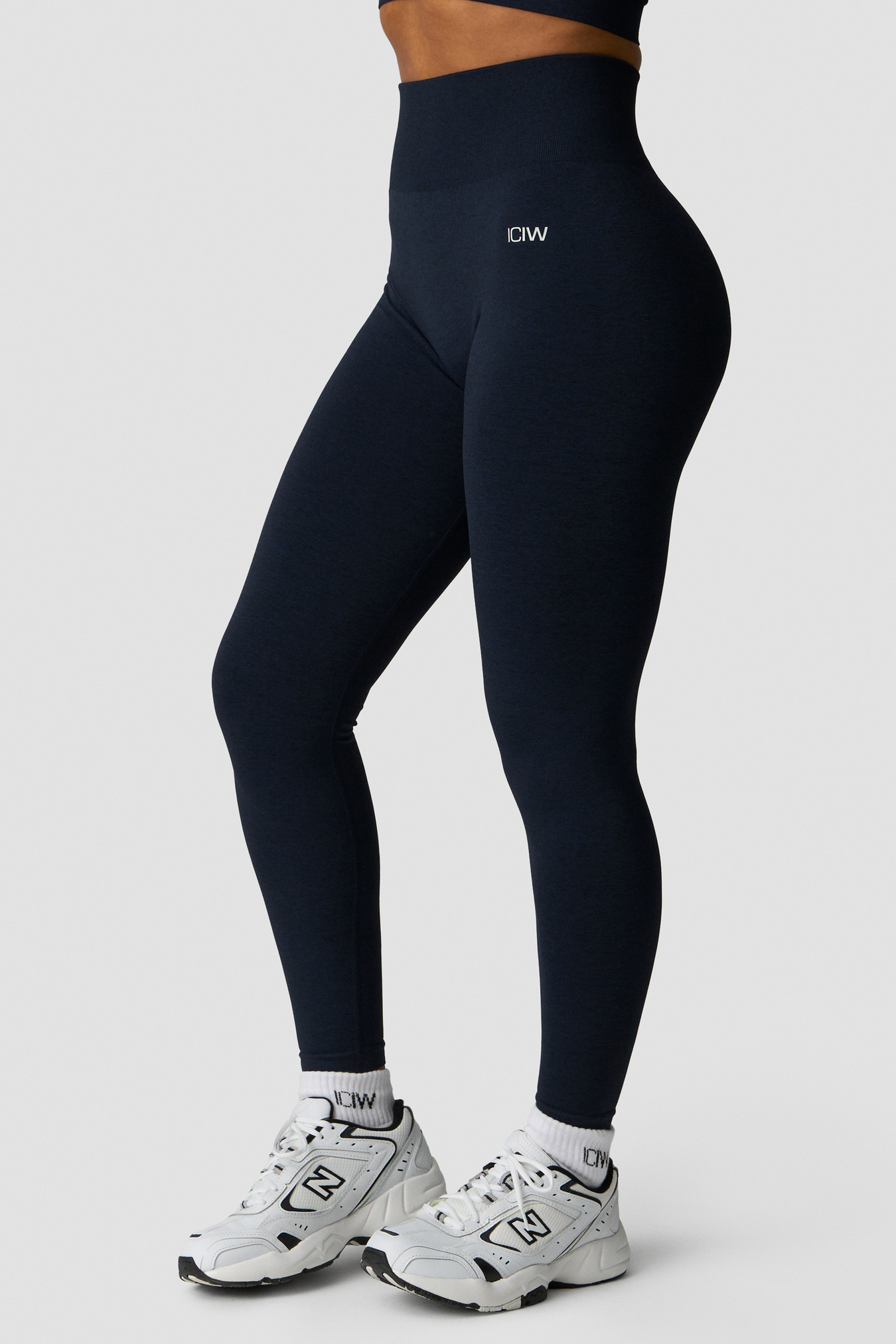 Shape Seamless Hidden Scrunch Tights Dark Navy Melange - billede 3