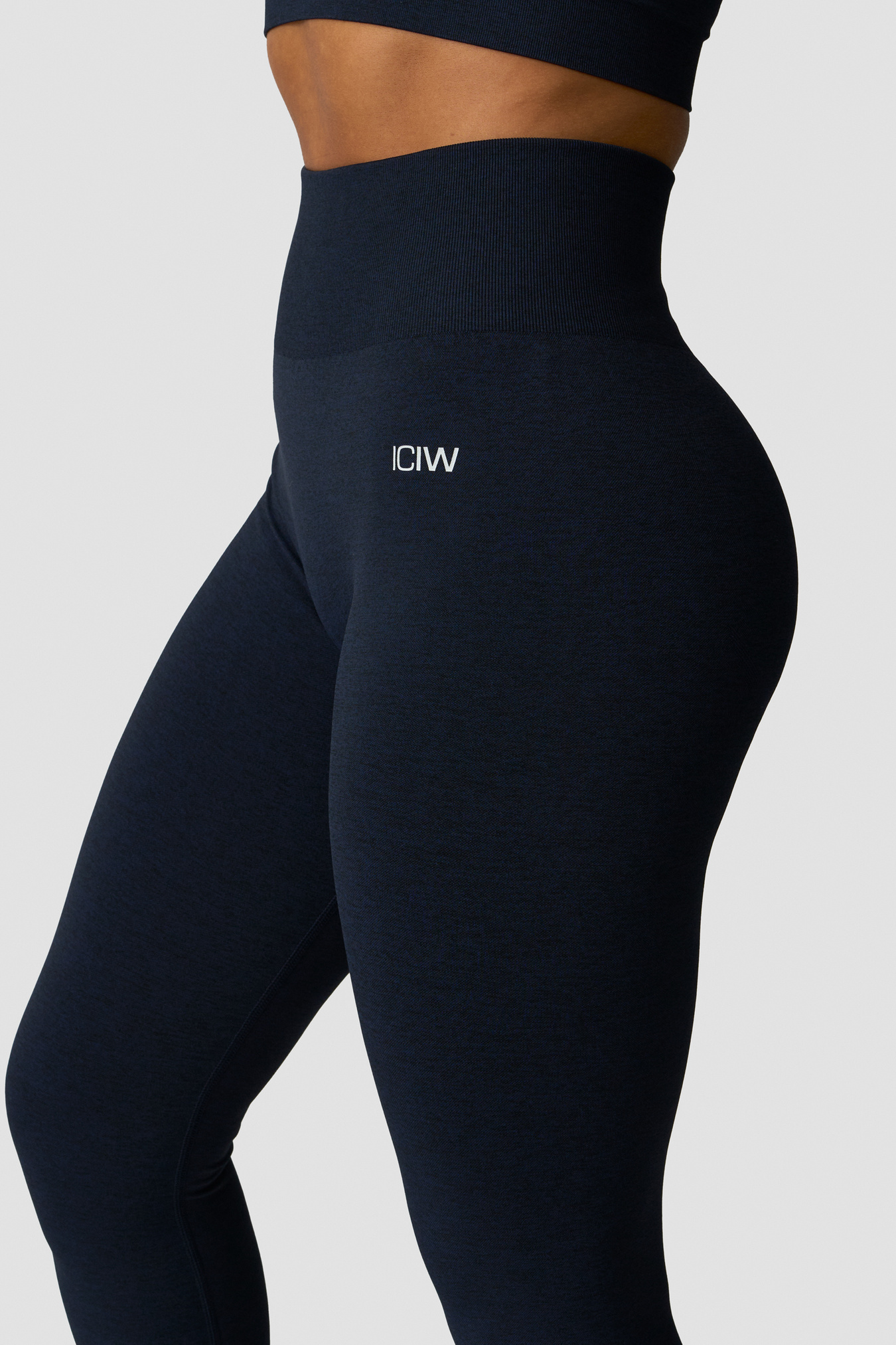 Shape Seamless Hidden Scrunch Tights Dark Navy Melange - billede 4