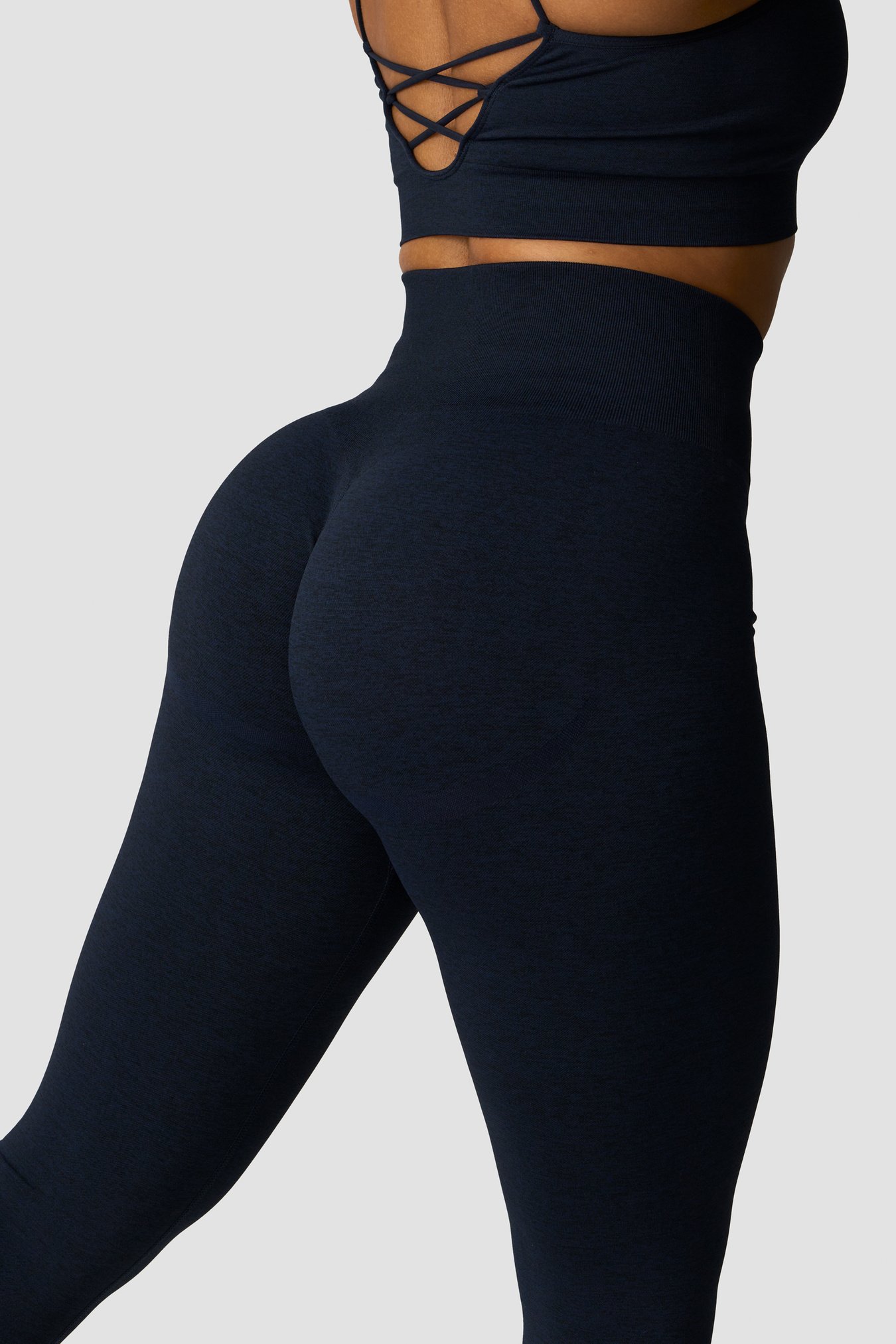 Shape Seamless Hidden Scrunch Tights Dark Navy Melange - billede 2