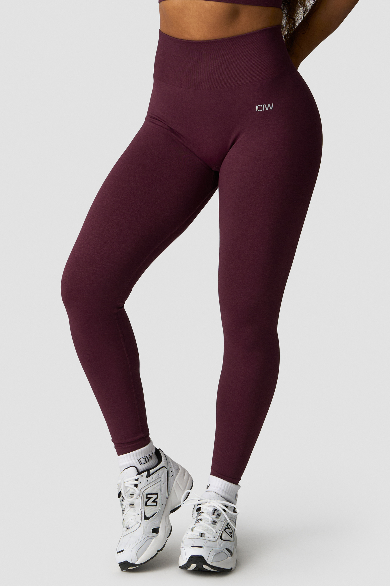 Shape Seamless Hidden Scrunch Tights Dark Mahogany Melange - billede 3