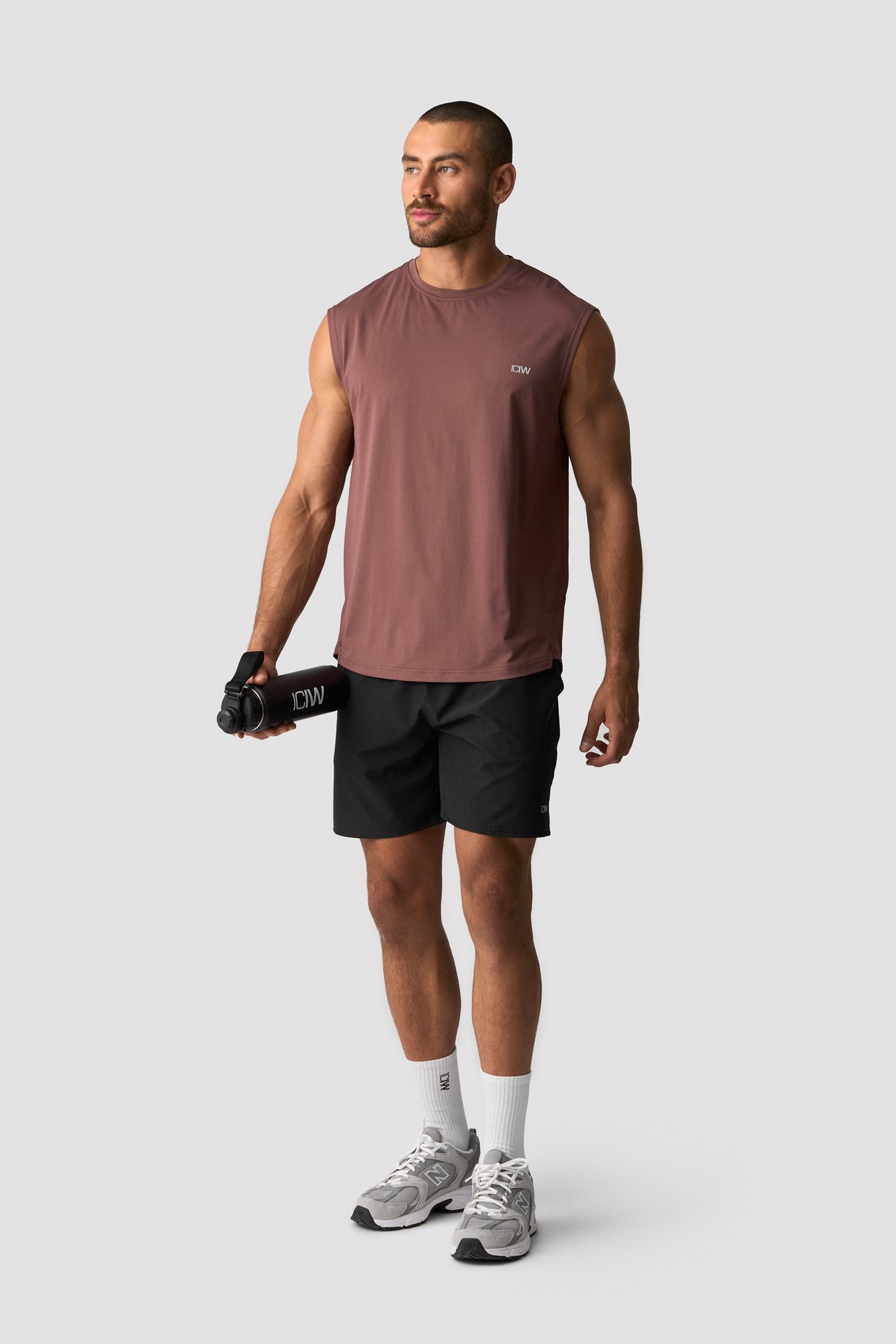Stride Sleeveless T-shirt Auburn Brown - Bild 3