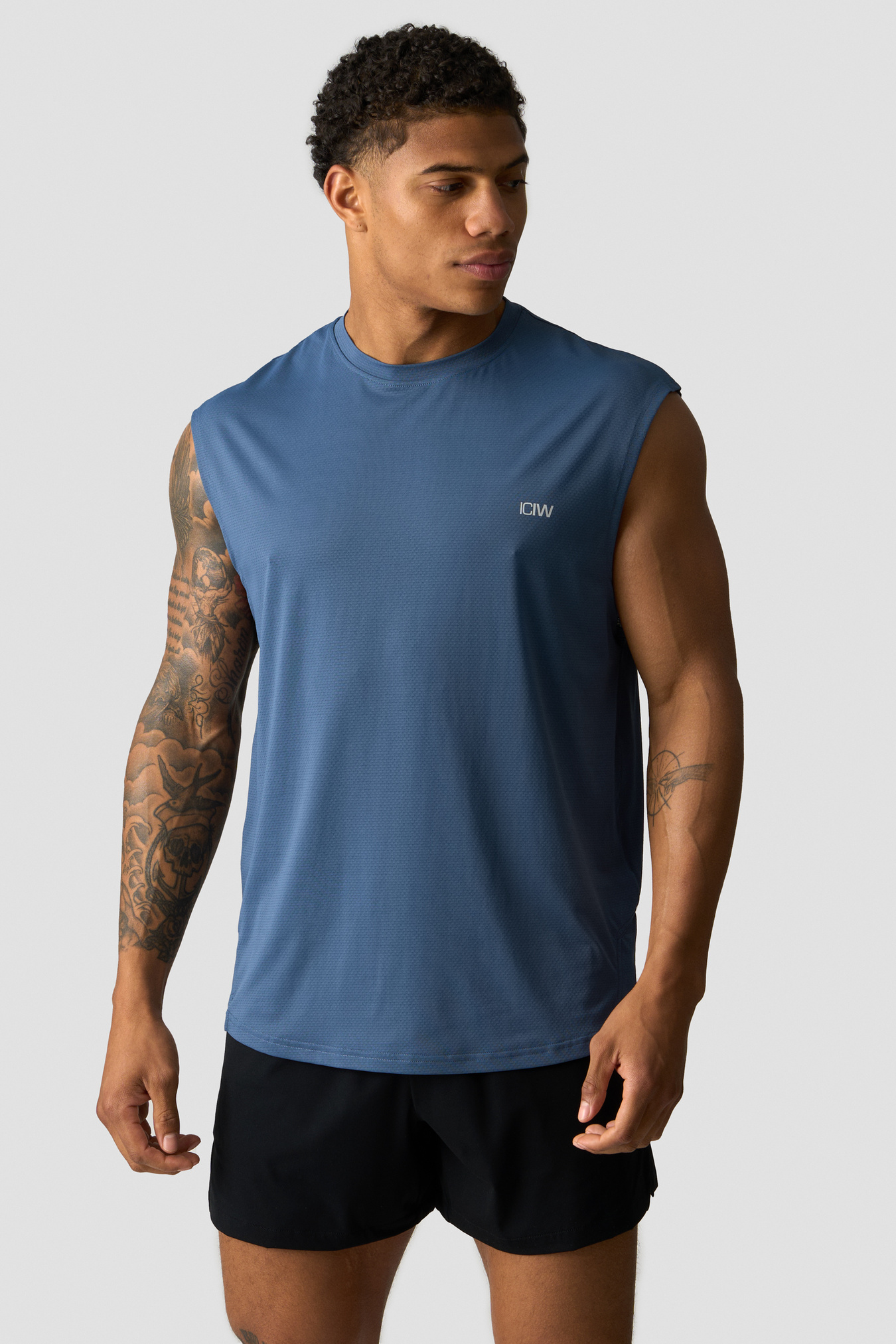 Stride Sleeveless T-shirt Dusty Twilight Blue - Bild 0