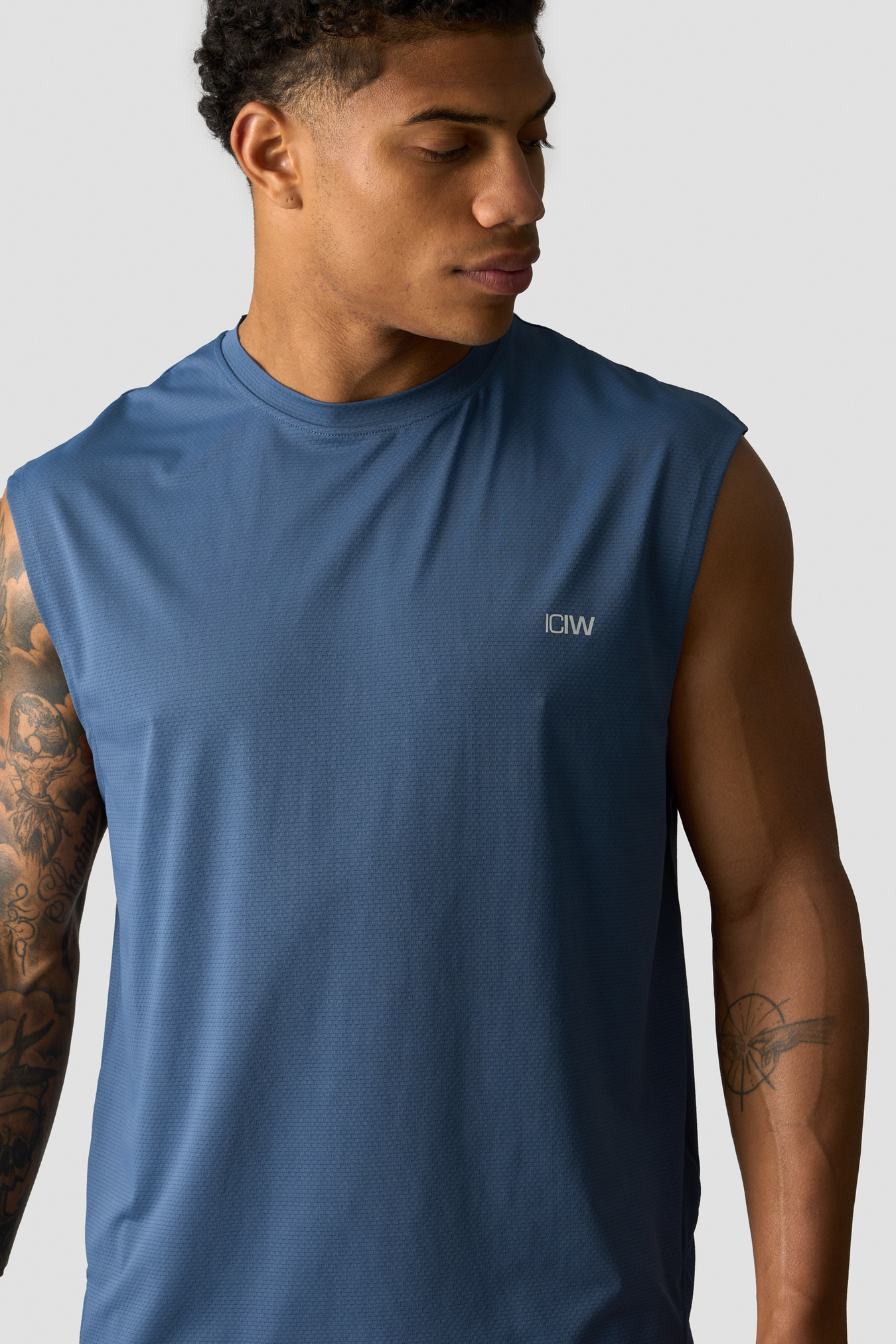 Stride Sleeveless T-shirt Dusty Twilight Blue - Bild 2