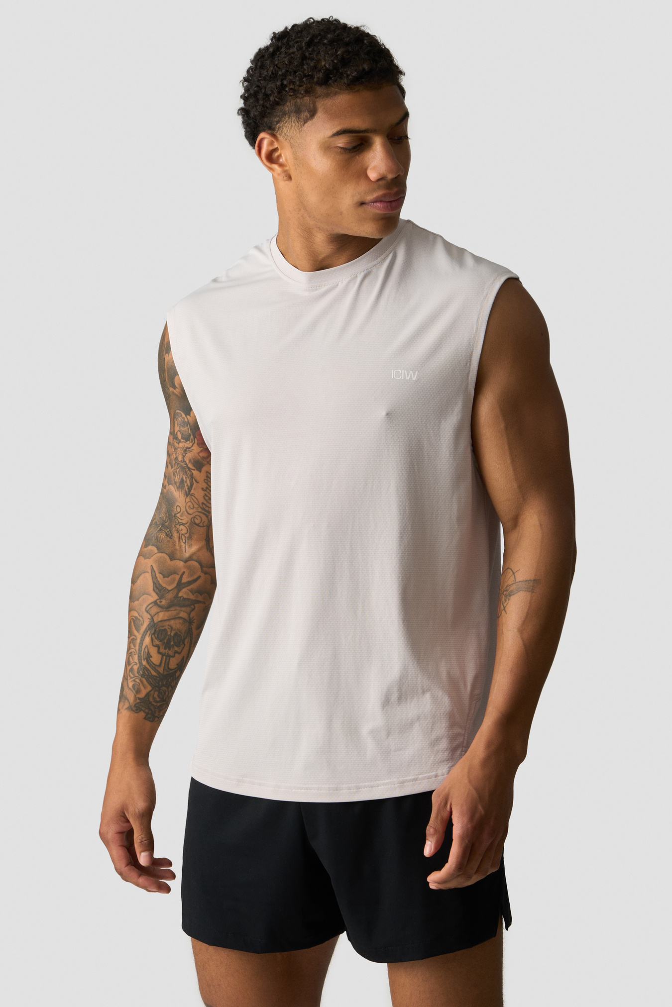 Stride Sleeveless T-shirt Light Dusty Beige - Bild 3