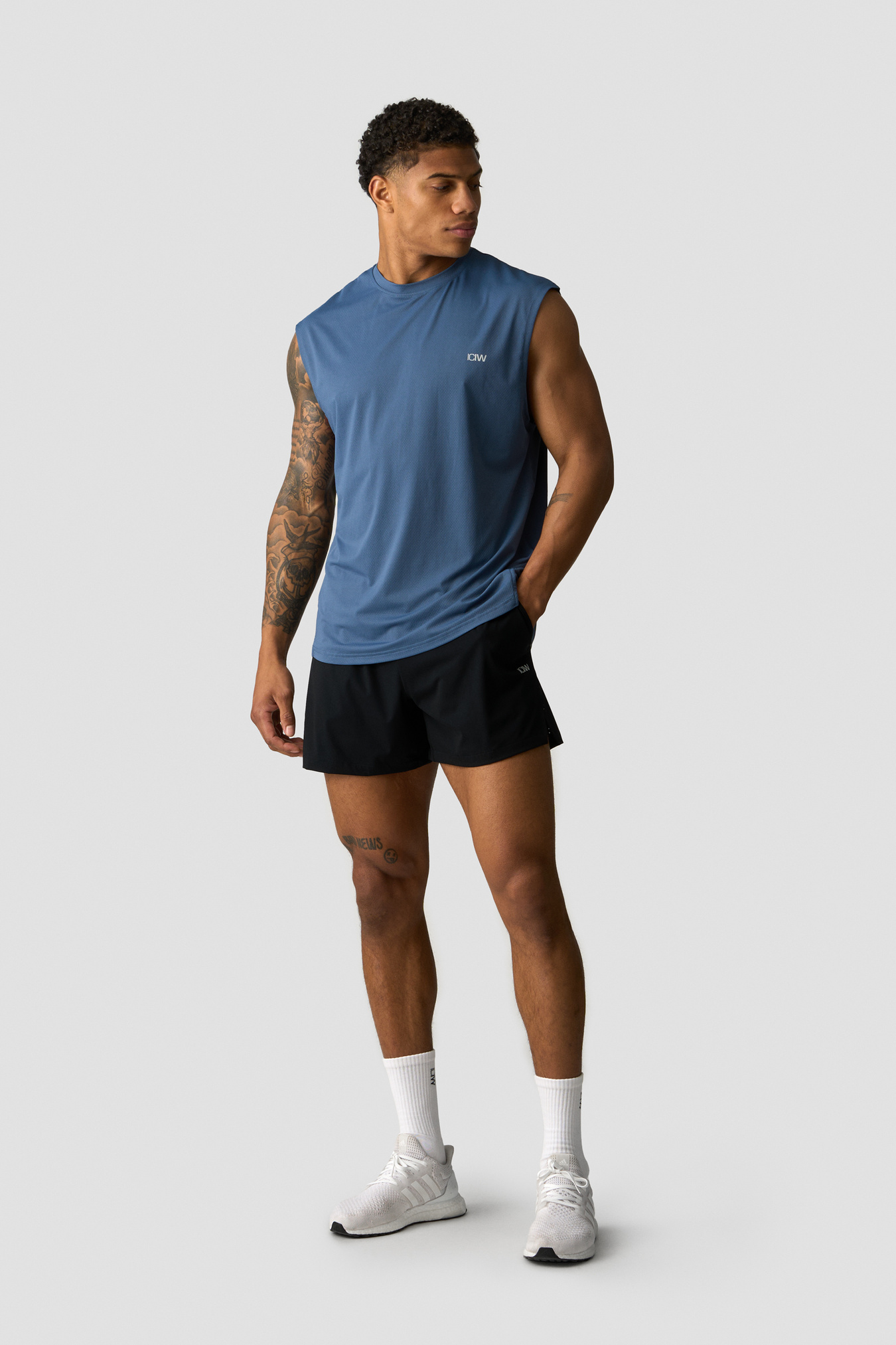 Stride Sleeveless T-shirt Dusty Twilight Blue - Bild 3
