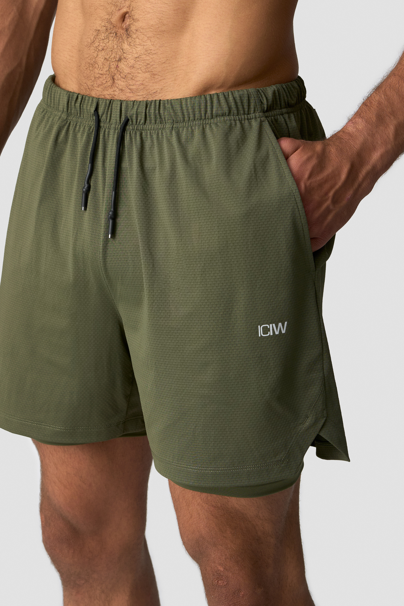 Stride 2-in-1 Shorts Dark Khaki Green - bild 3