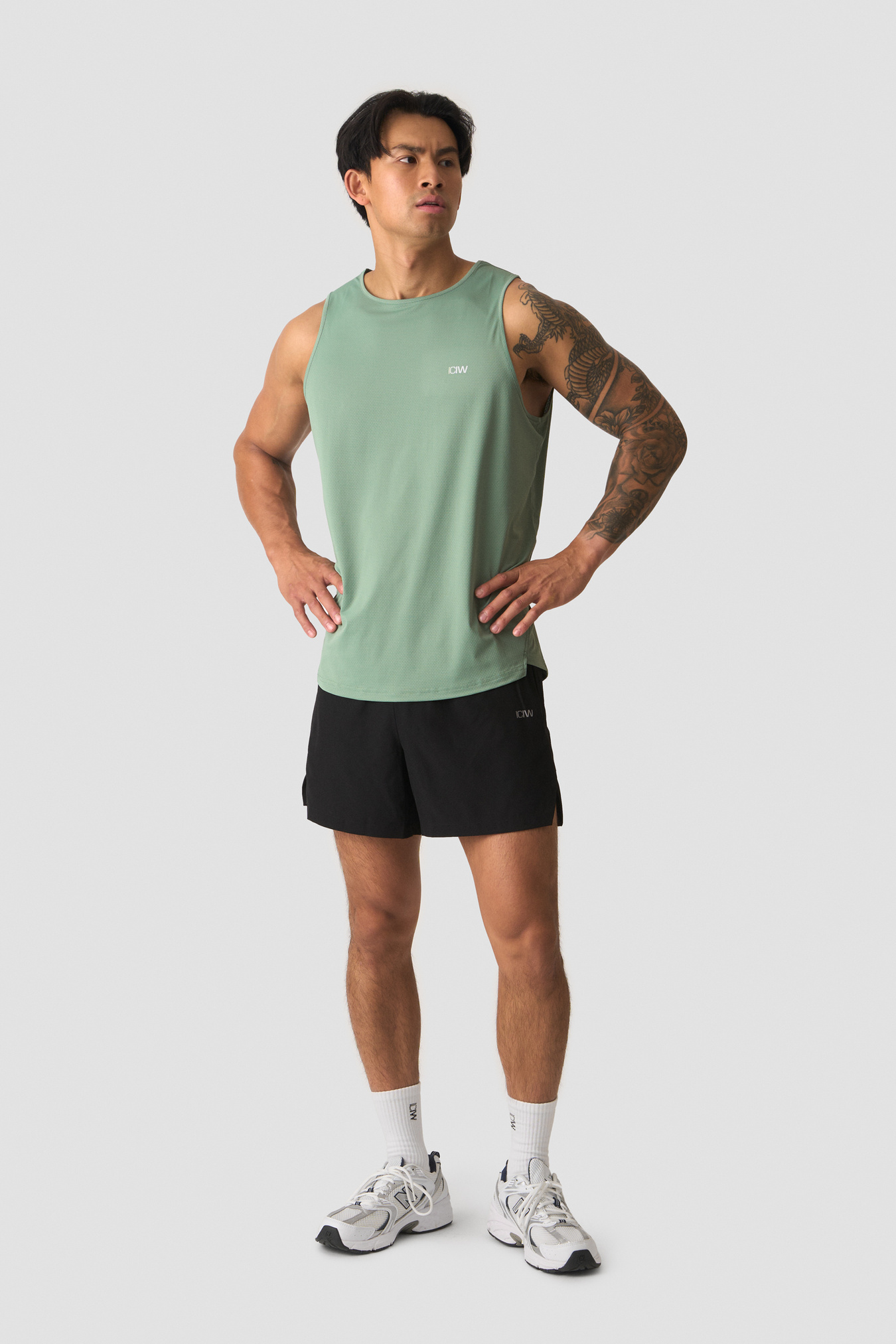 Stride Tank top Light Green Moss - immagine $