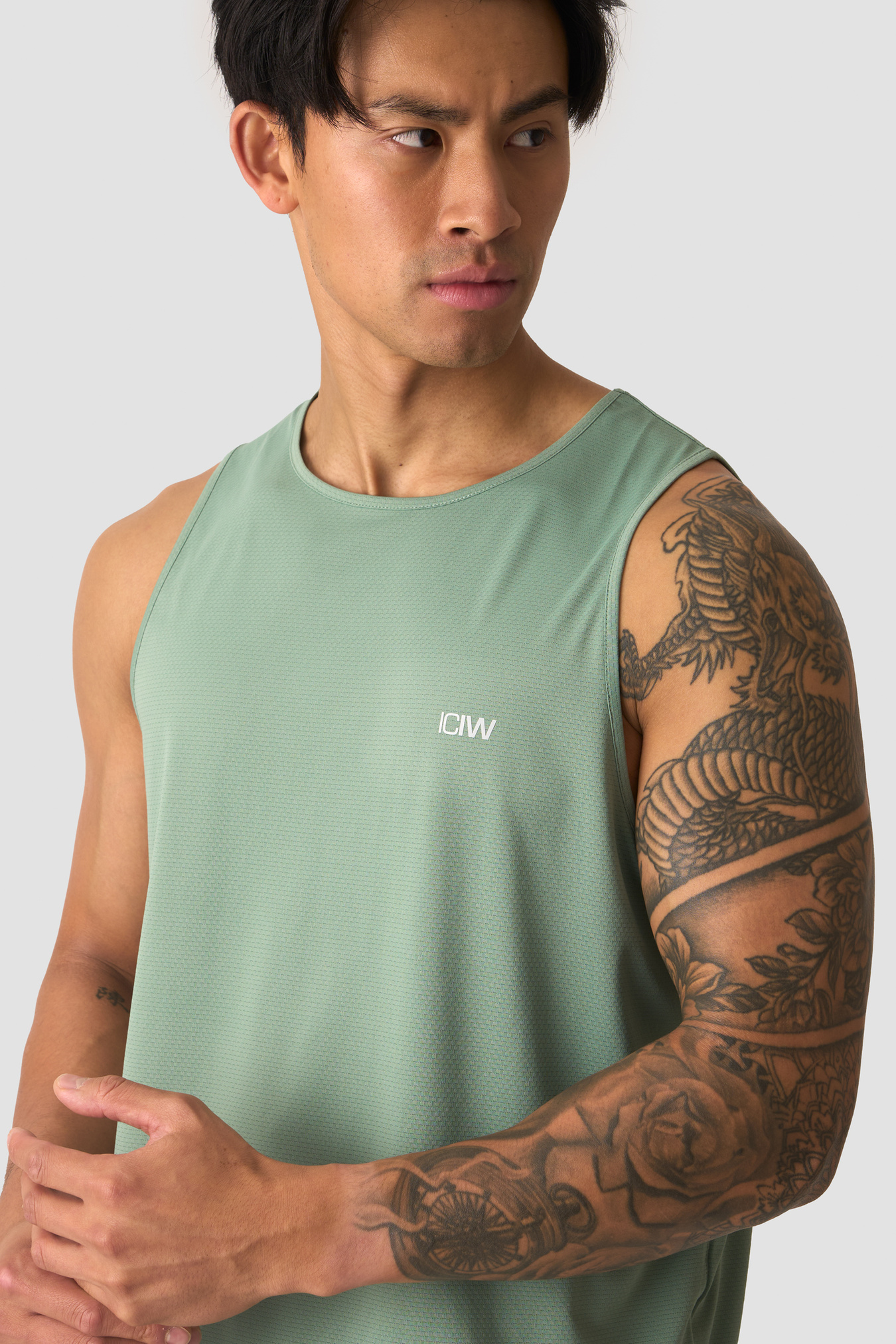 Stride Tank top Light Green Moss - immagine $