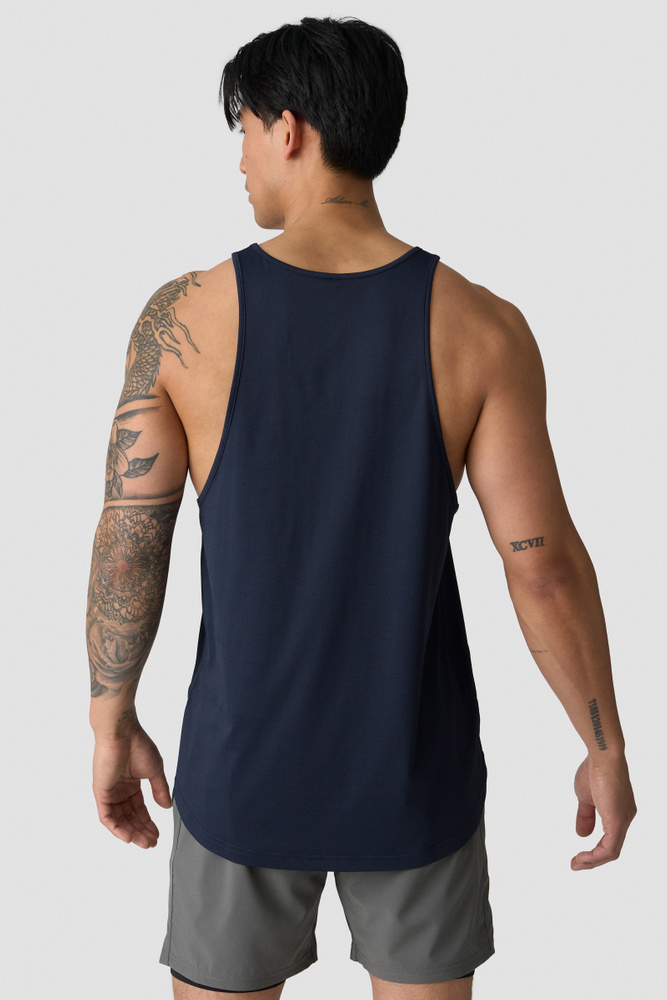 Mirage Mesh Tank Top Tie Dye Blue Navy | ICIW