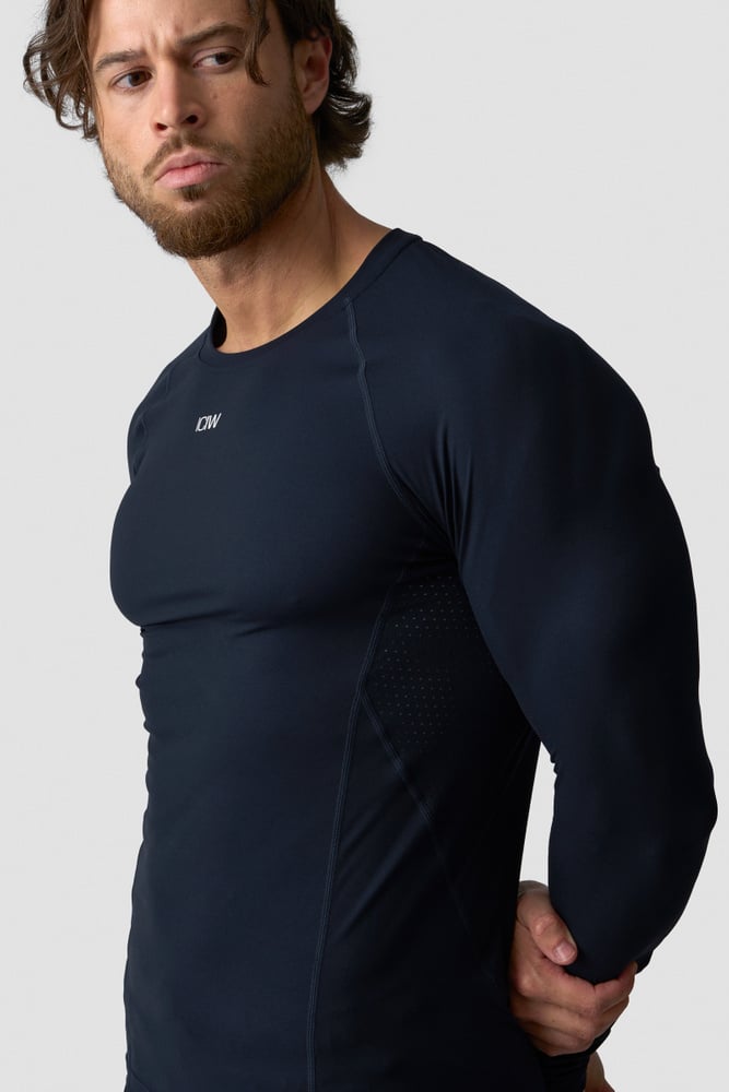 Ignite Muscle Fit Long Sleeve Navy