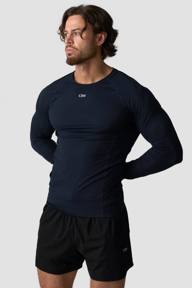 Ignite Muscle Fit Long Sleeve Navy