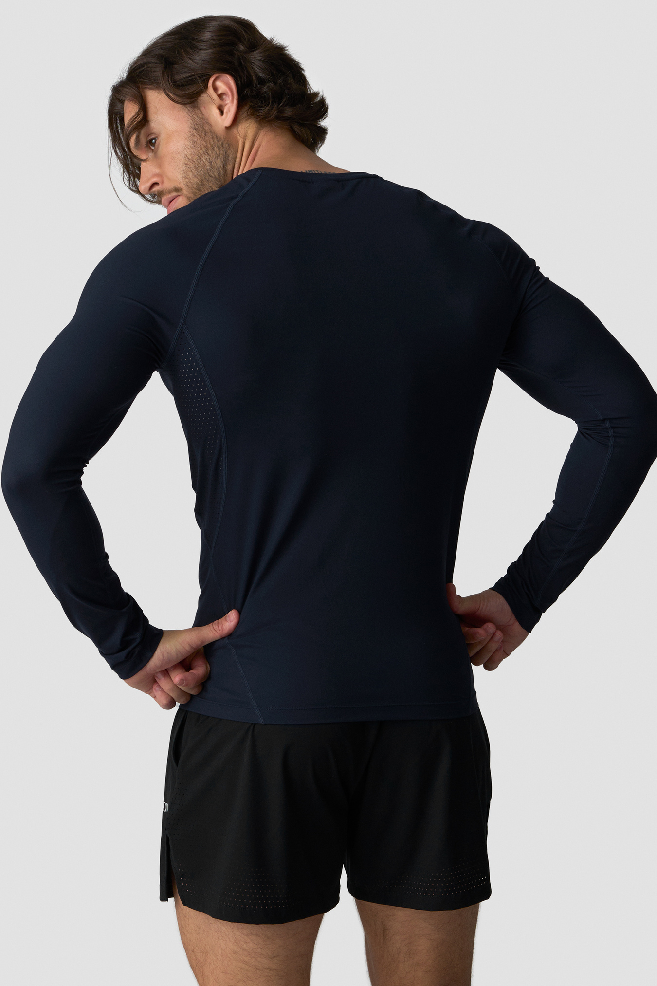Ignite Muscle Fit Long Sleeve Navy - bild 2