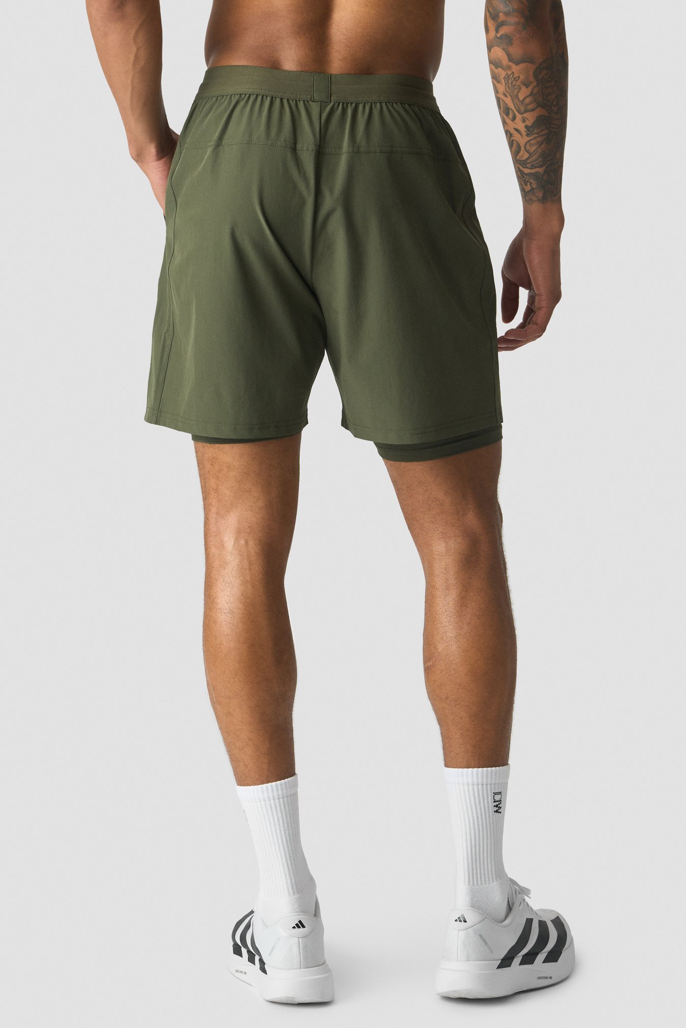 Workout 2-in-1 Shorts Dark Khaki Green - bild 3