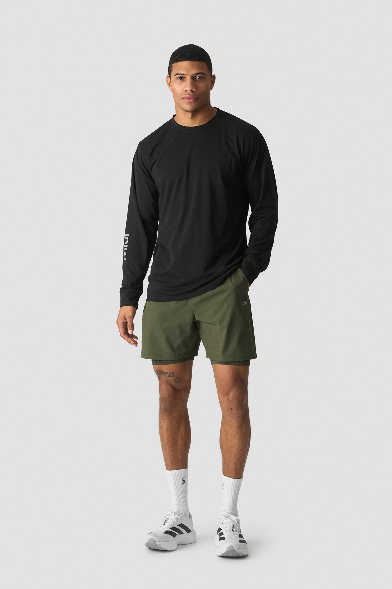 Workout 2-in-1 Shorts Dark Khaki Green - bild 6