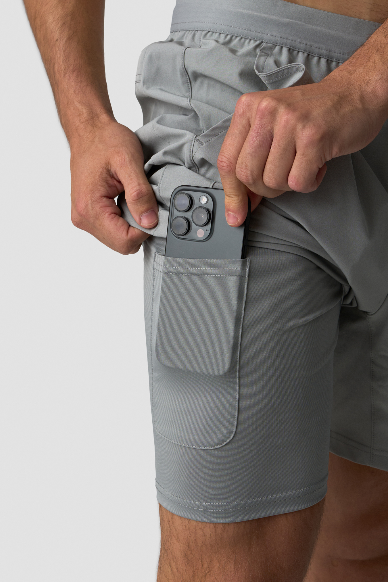 Workout 2-in-1 Shorts Men Ultimate Grey - immagine $