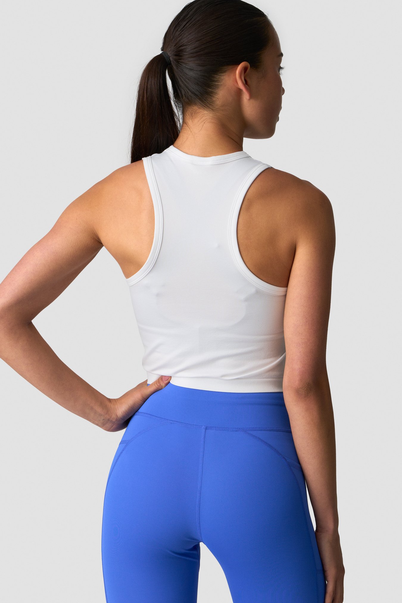 Mirage Cropped Tank Top White - billede 3