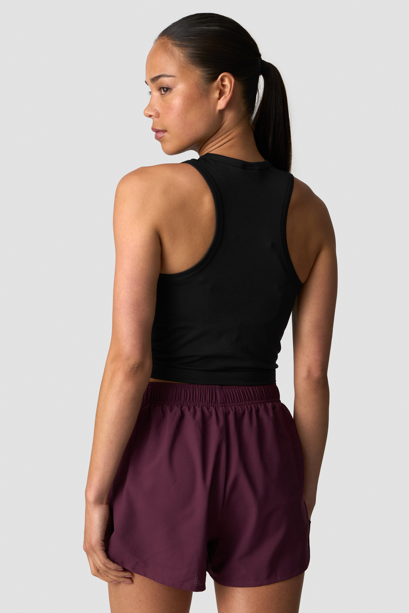 Mirage Cropped Tank Top Black - billede 2