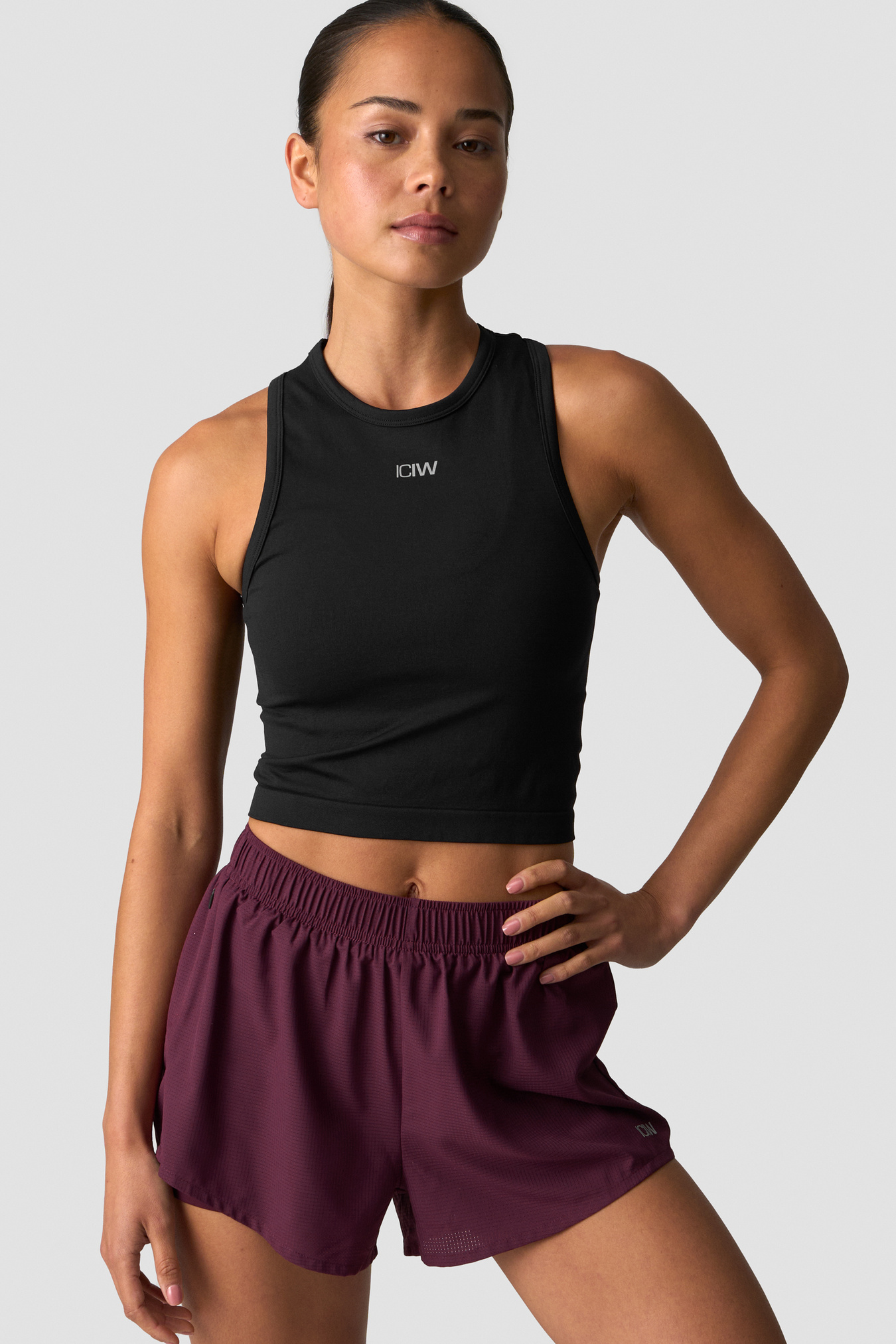 Mirage Cropped Tank Top Black - billede 0