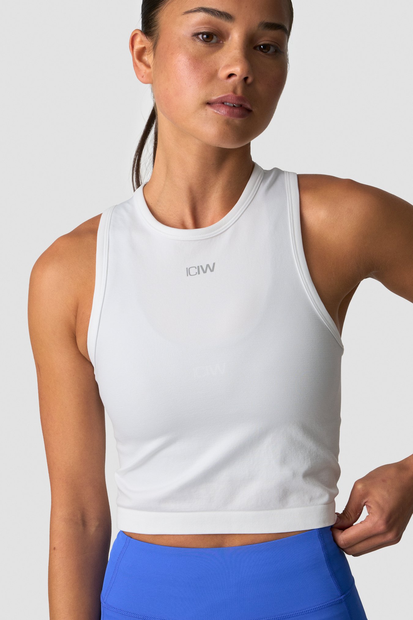 Mirage Cropped Tank Top White - billede 2
