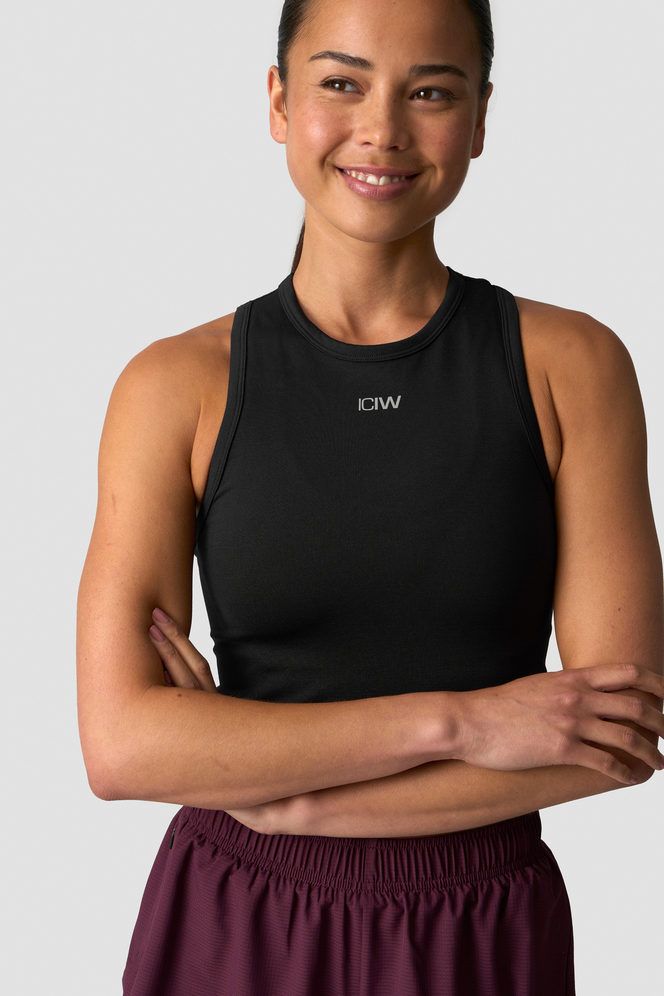 Mirage Cropped Tank Top Black - billede 1