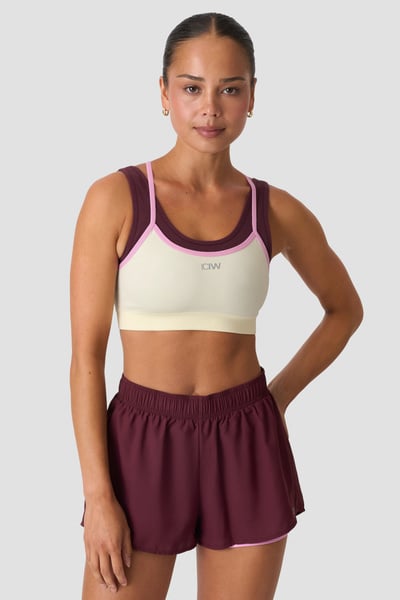 Mirage Seamless Double Layer Sports Bra Pale lemon - Gul