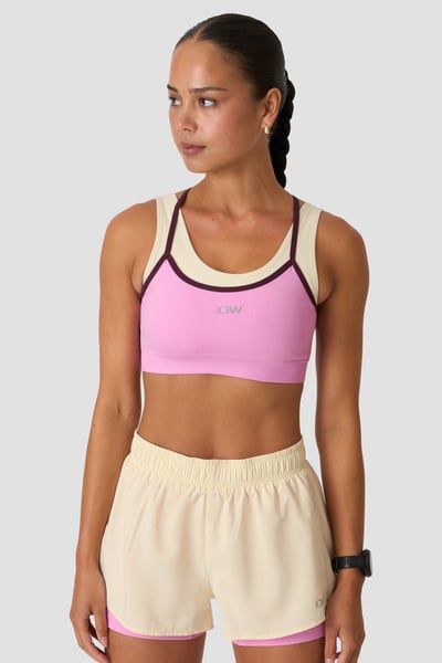 Mirage Seamless Double Layer Sports Bra Pink lotus - Rosa
