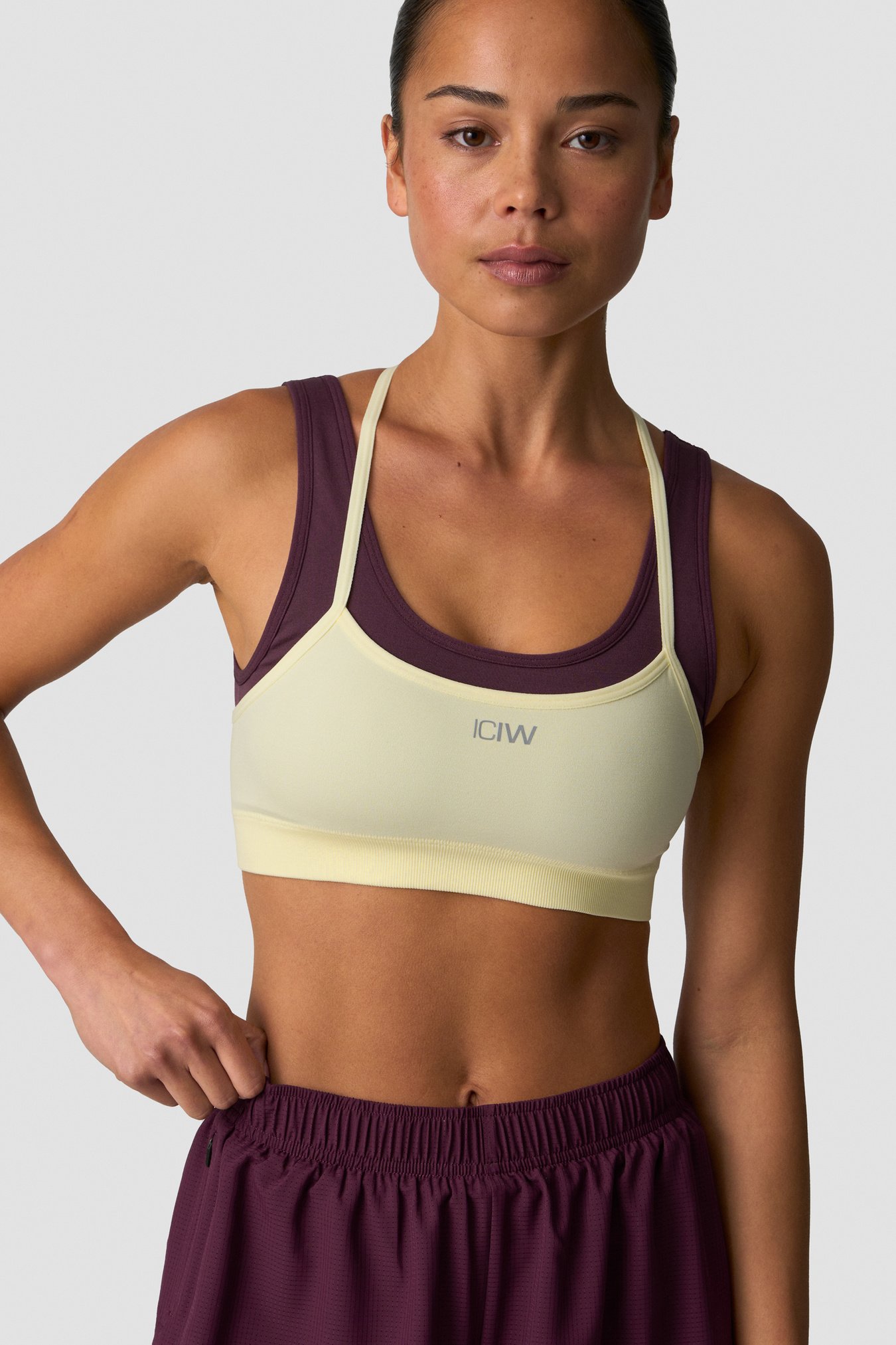 Mirage Seamless Double Layer Sports Bra Dark Mahogany/Vanilla Cream - billede 1