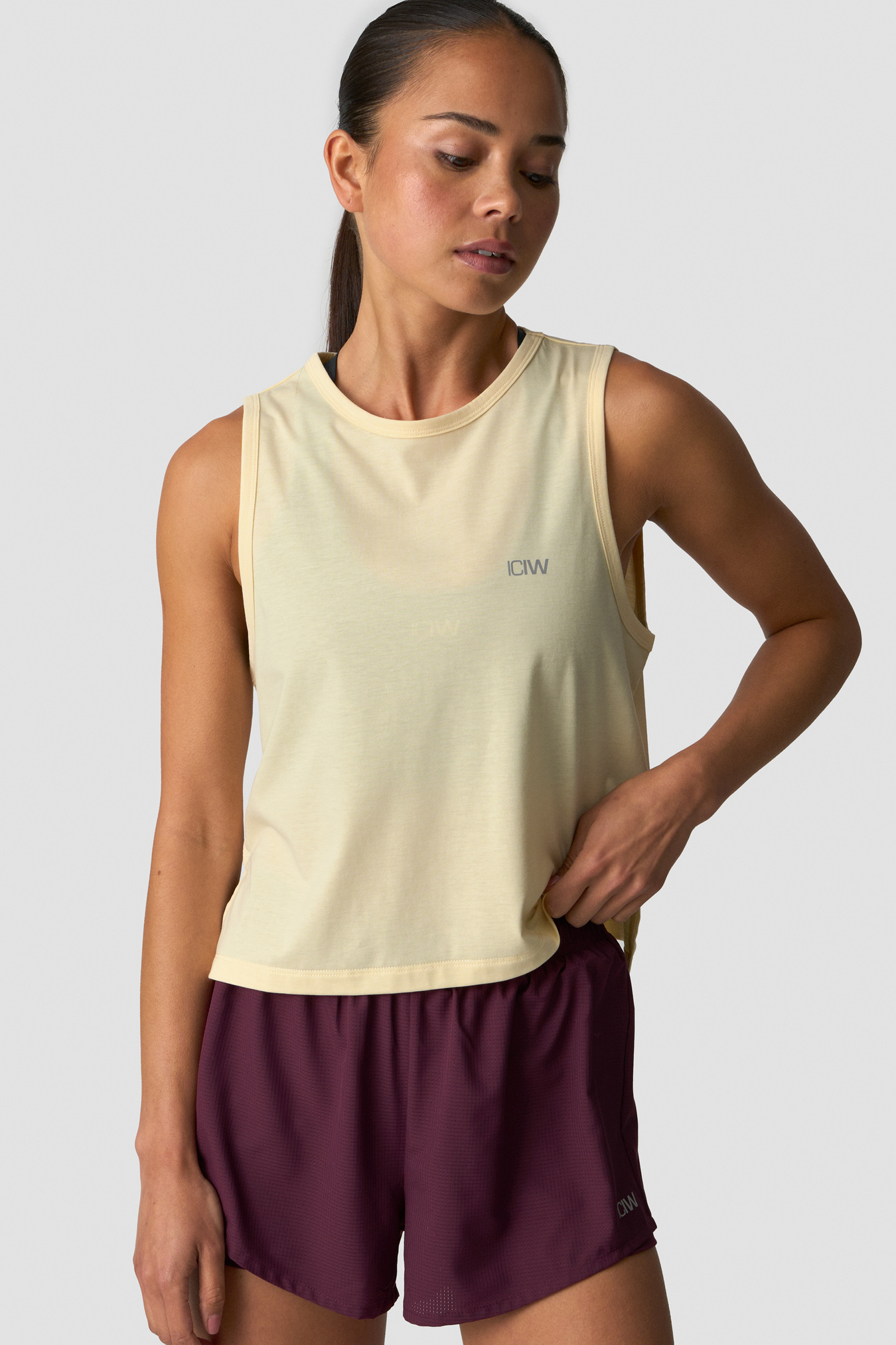 Mirage Cropped Singlet Butter Yellow - billede 1