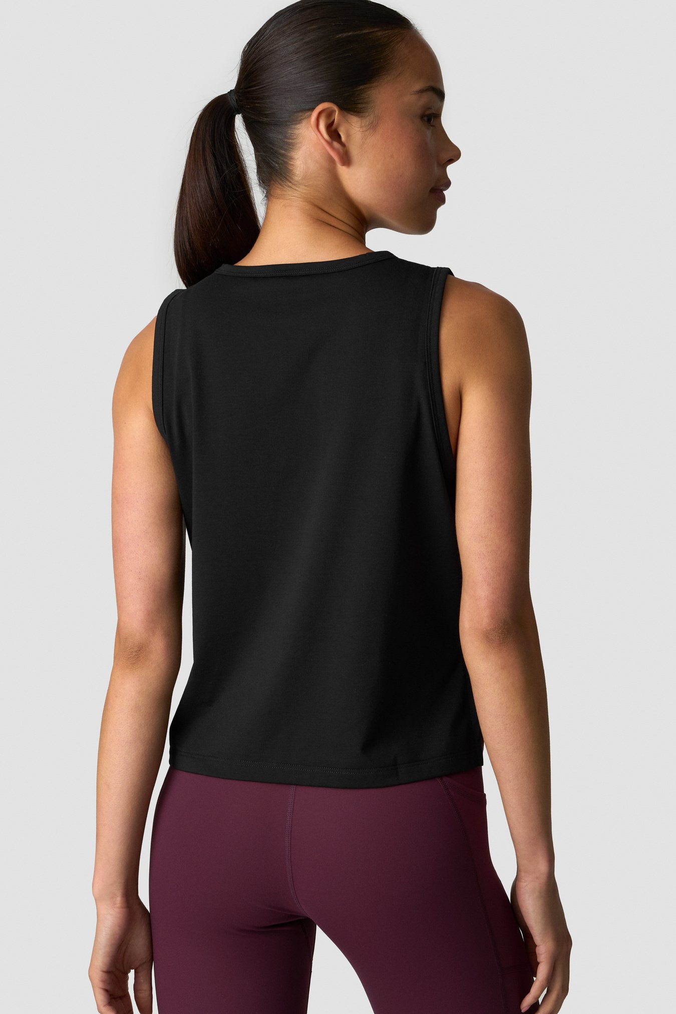 Mirage Cropped Singlet Black - billede 1