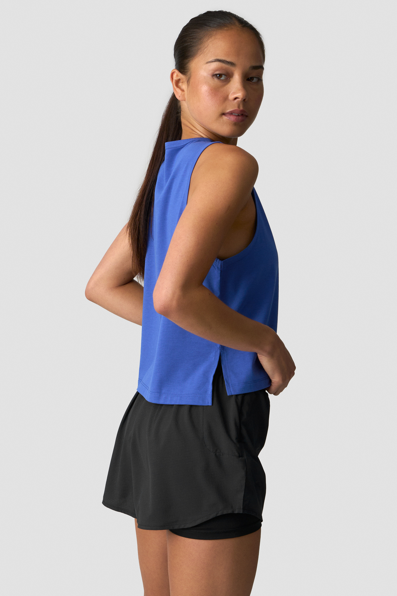 Mirage Cropped Singlet Virtual Blue - billede 1