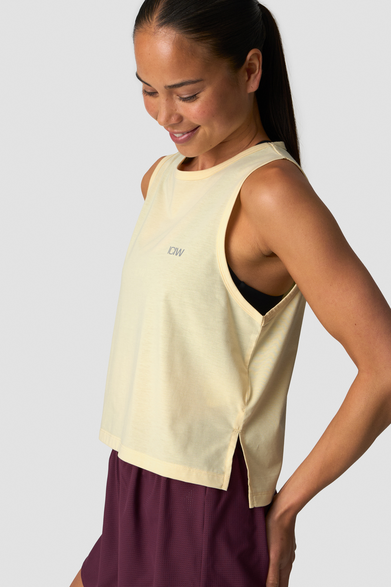 Mirage Cropped Singlet Butter Yellow - billede 0