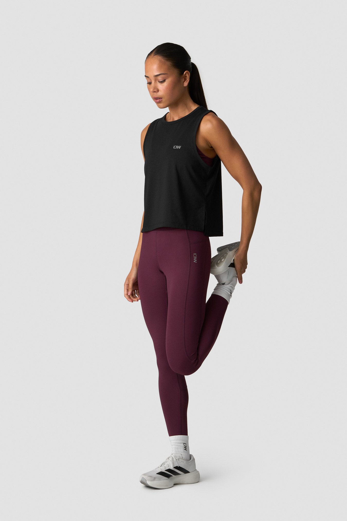 Mirage Cropped Singlet Black - billede 3
