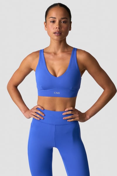 
                    Essential Mid Support Sports Bra Virtual Blue
                    
                  
