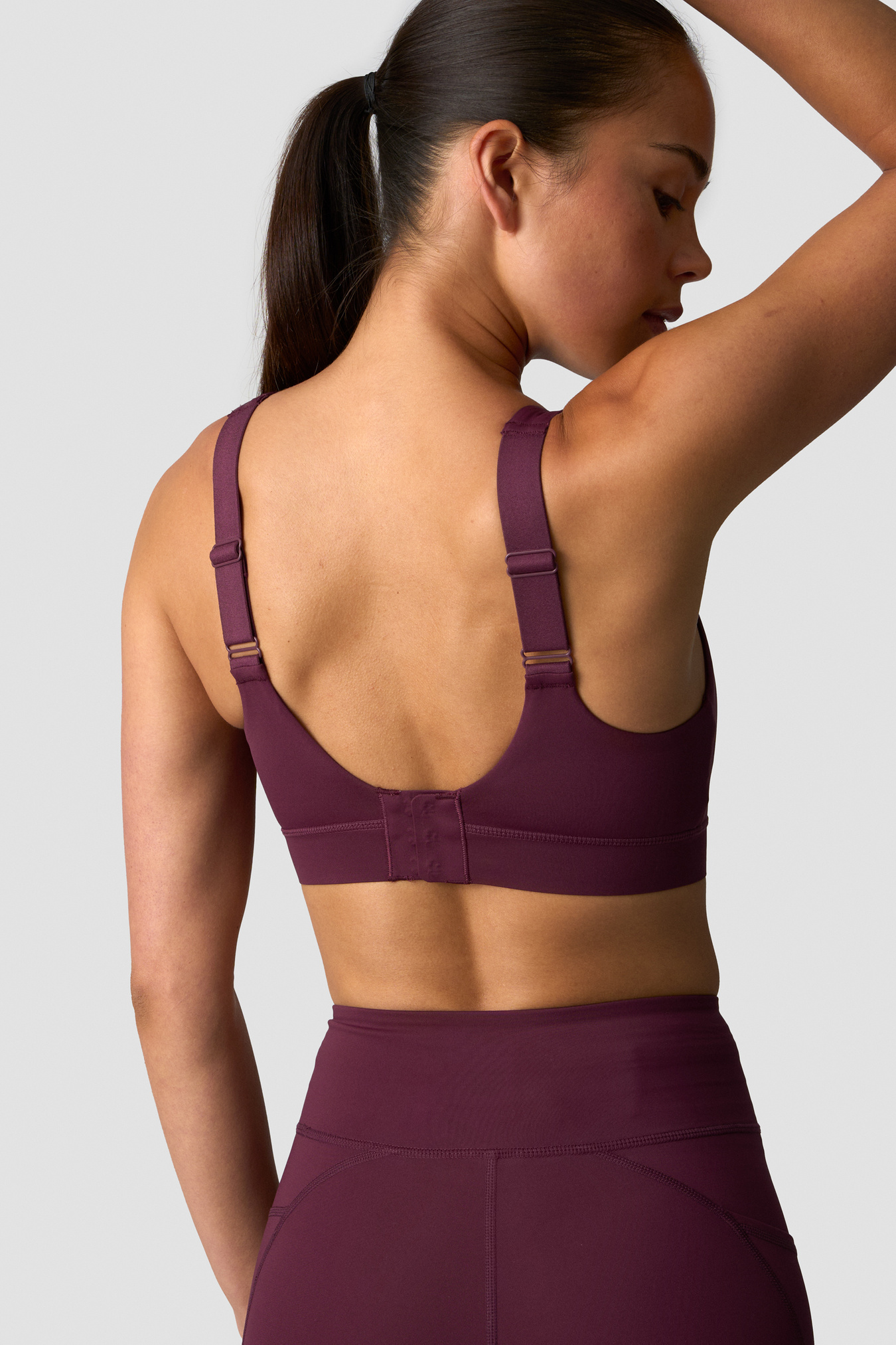 Essential Mid Support Sports Bra Dark Mahogany - billede 2