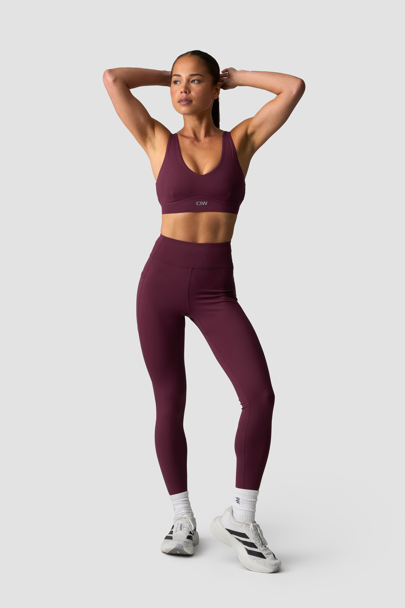 Essential Mid Support Sports Bra Dark Mahogany - billede 4
