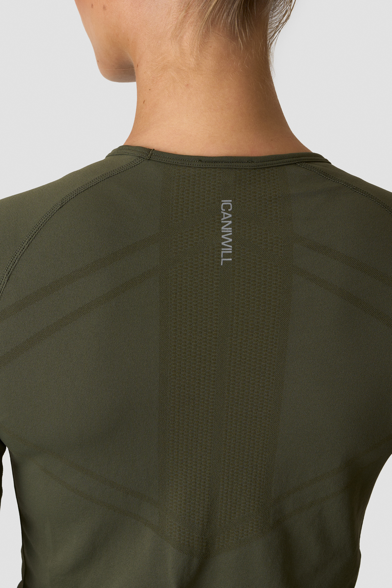 Define Seamless Long Sleeve Dark Khaki Green - image 2