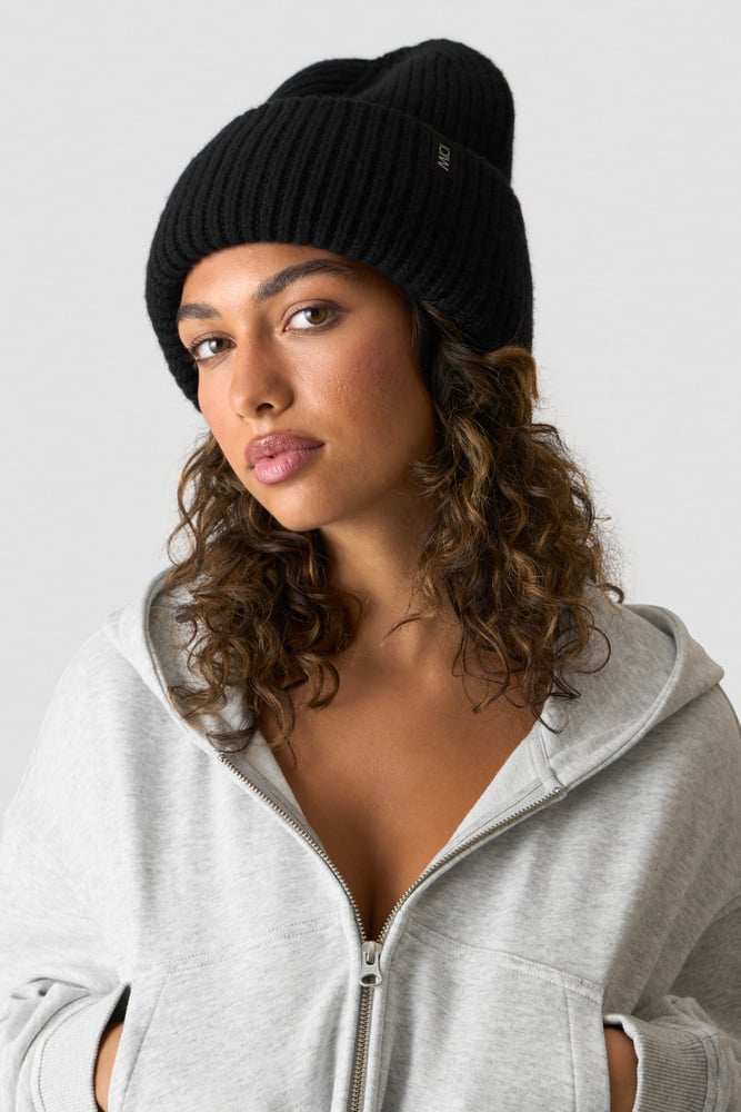 Everyday Chunky Wool Beanie Black