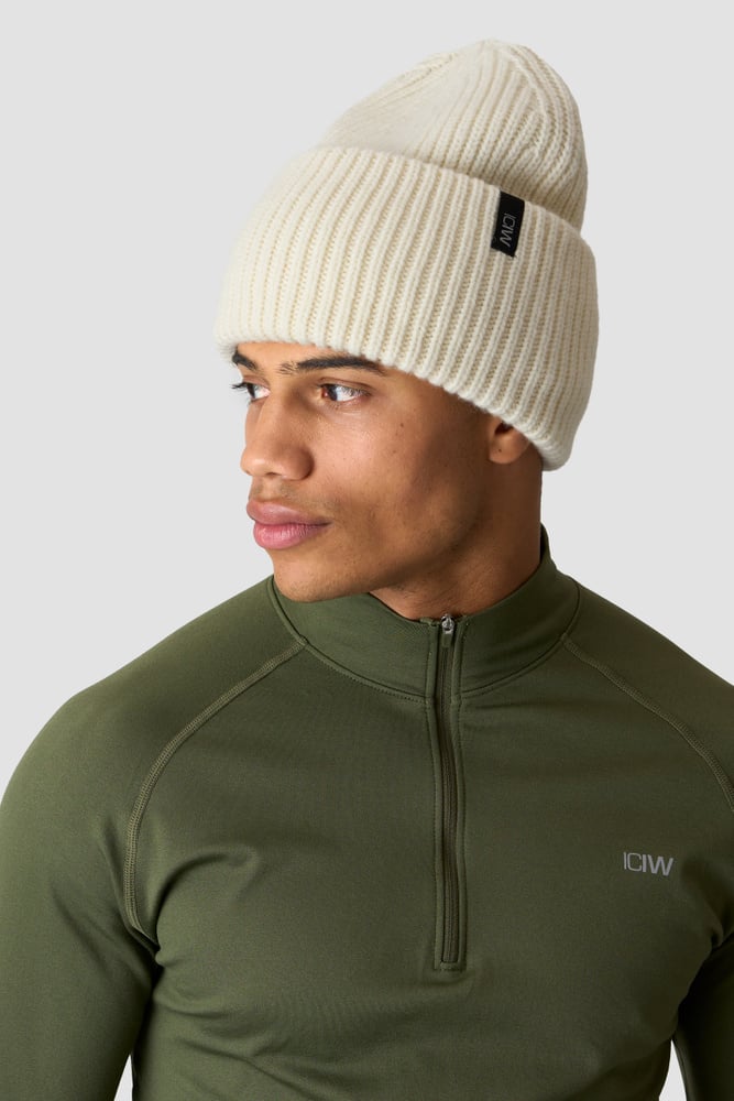 Everyday Chunky Wool Beanie Ivory