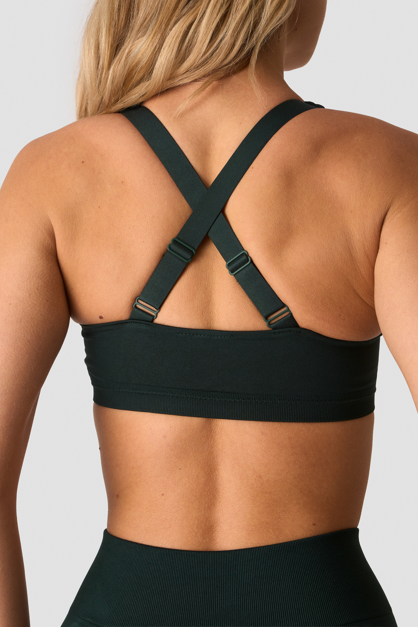 Smooth Seamless Sports Bra Wet Green - image 3