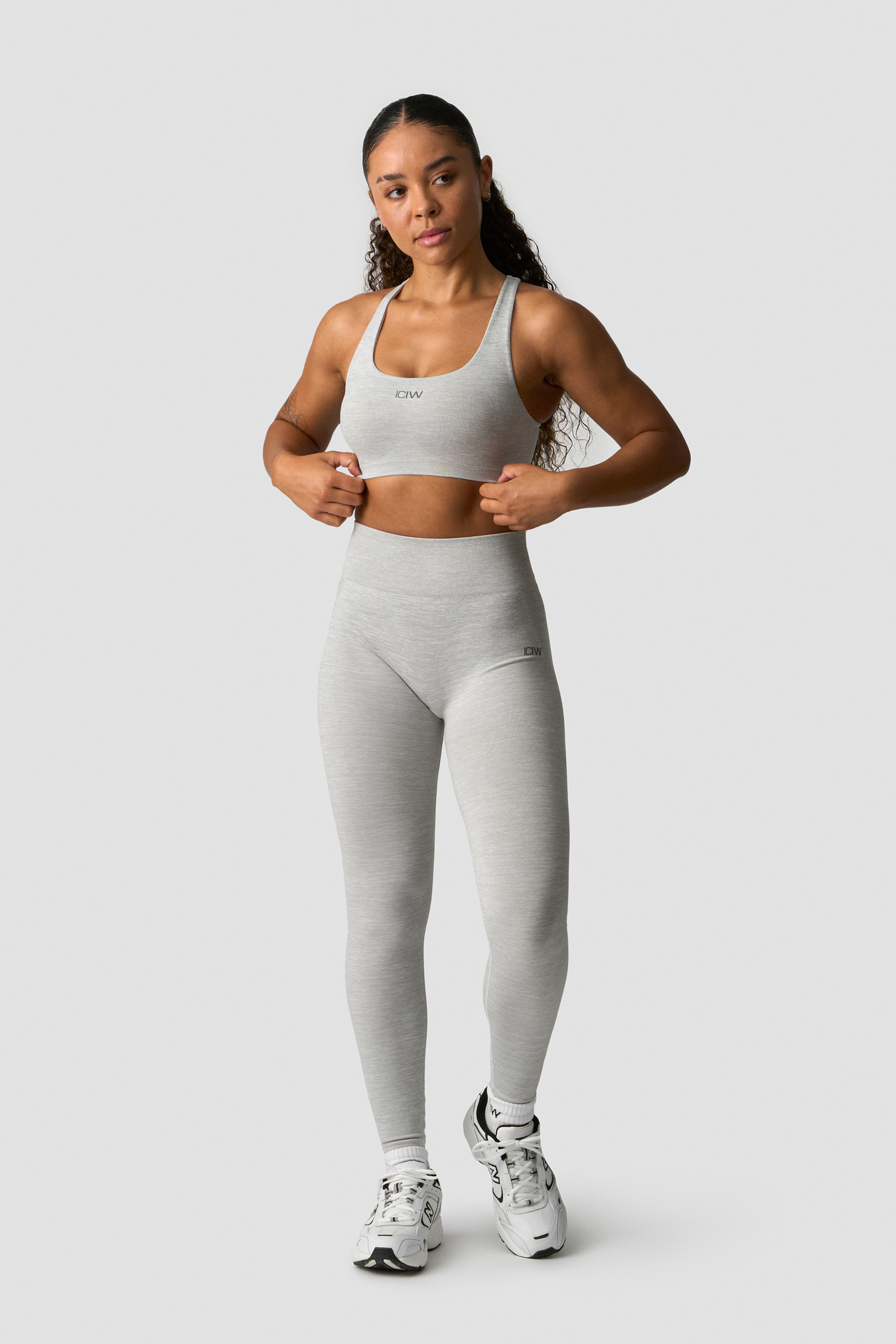 Smooth Seamless Sports Bra Light Grey Melange - Bild 3