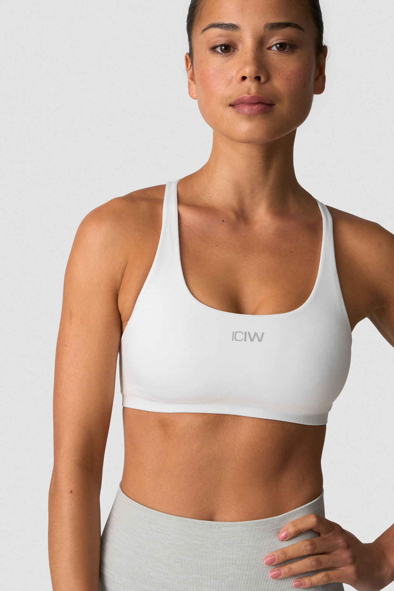 Smooth Seamless Sports Bra White Snow - bild 1