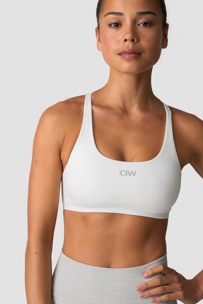 Smooth Seamless Sports Bra White Snow - undefined