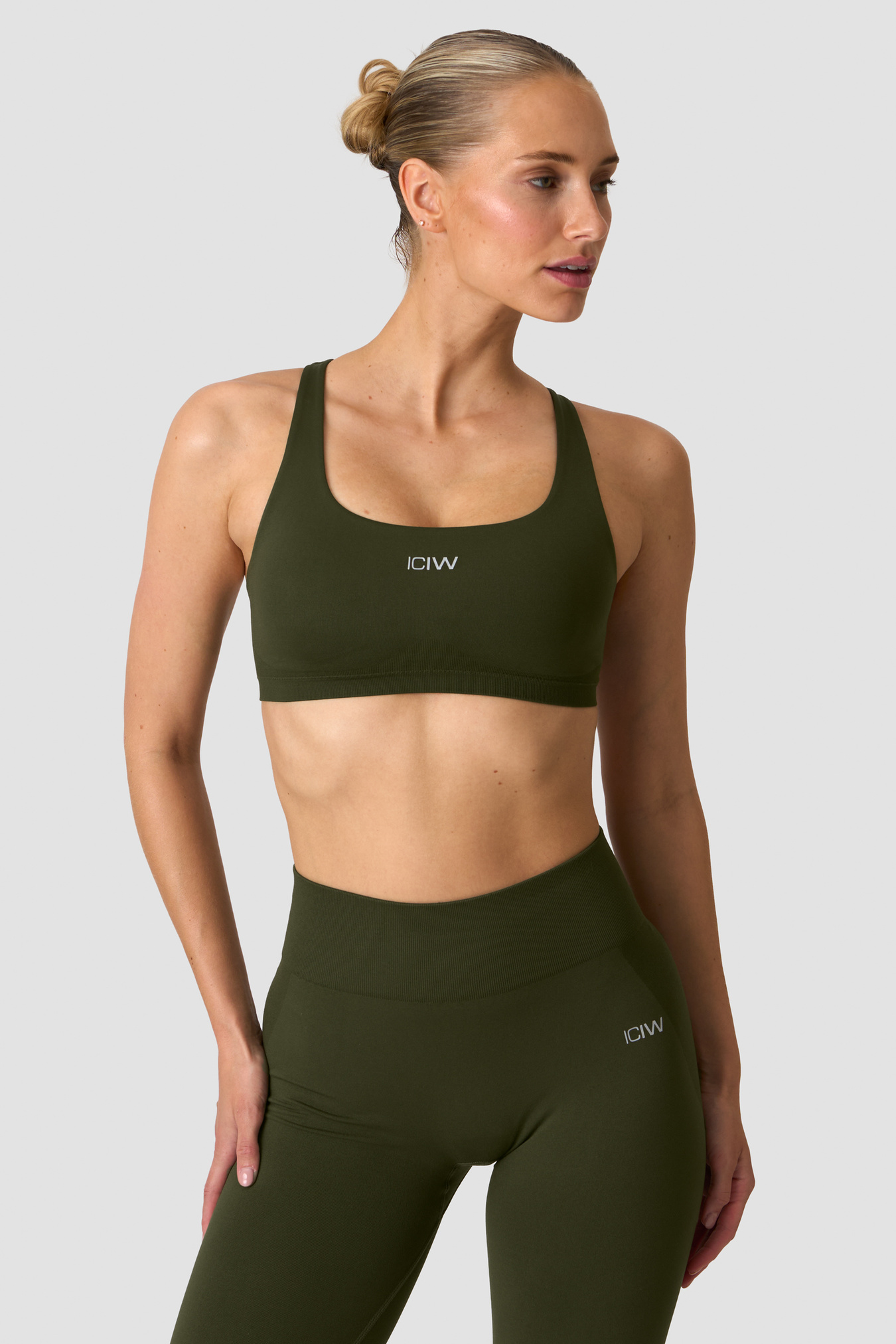 Smooth Seamless Sports Bra Dark Khaki Green - bild 2