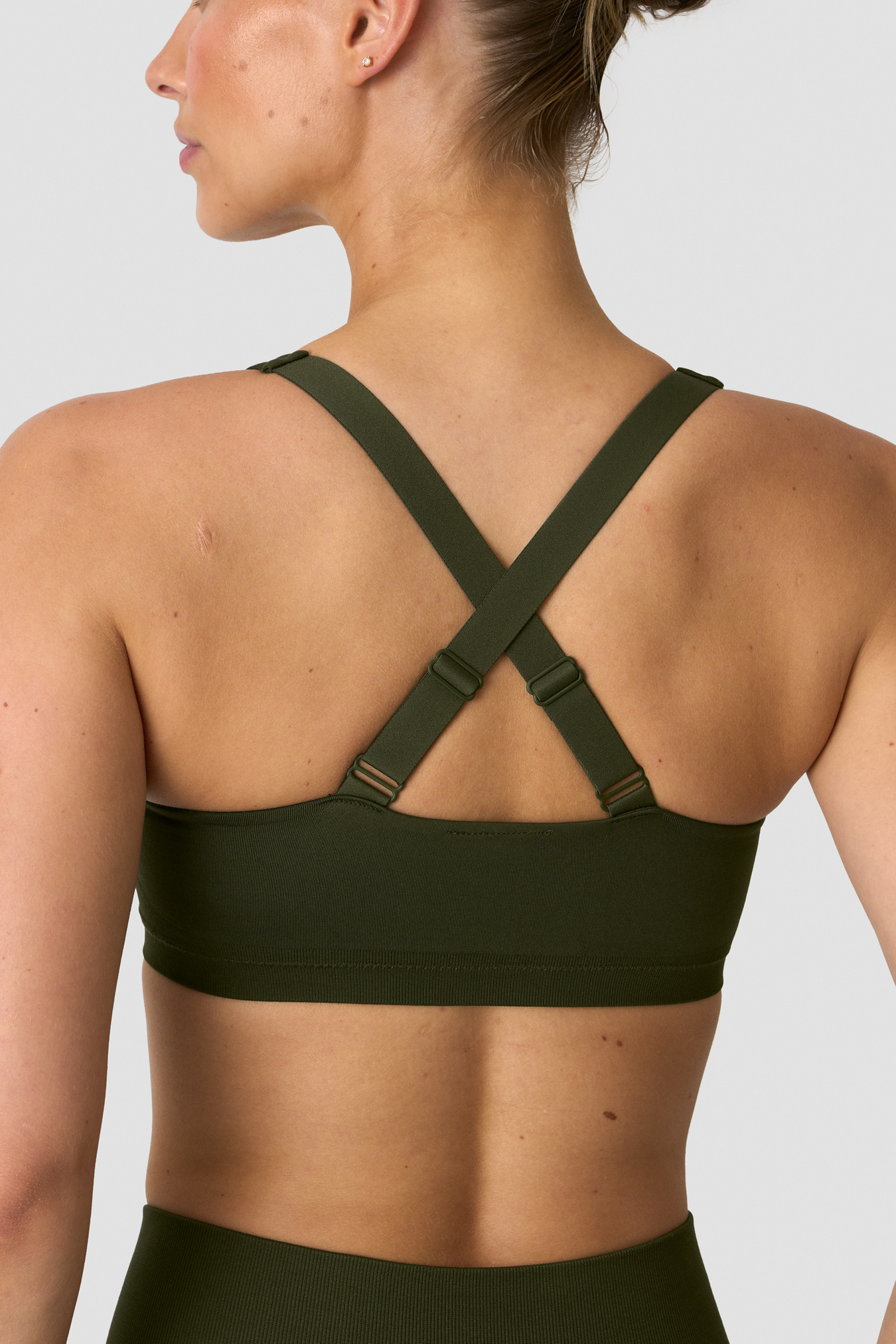 Smooth Seamless Sports Bra Dark Khaki Green - bild 1